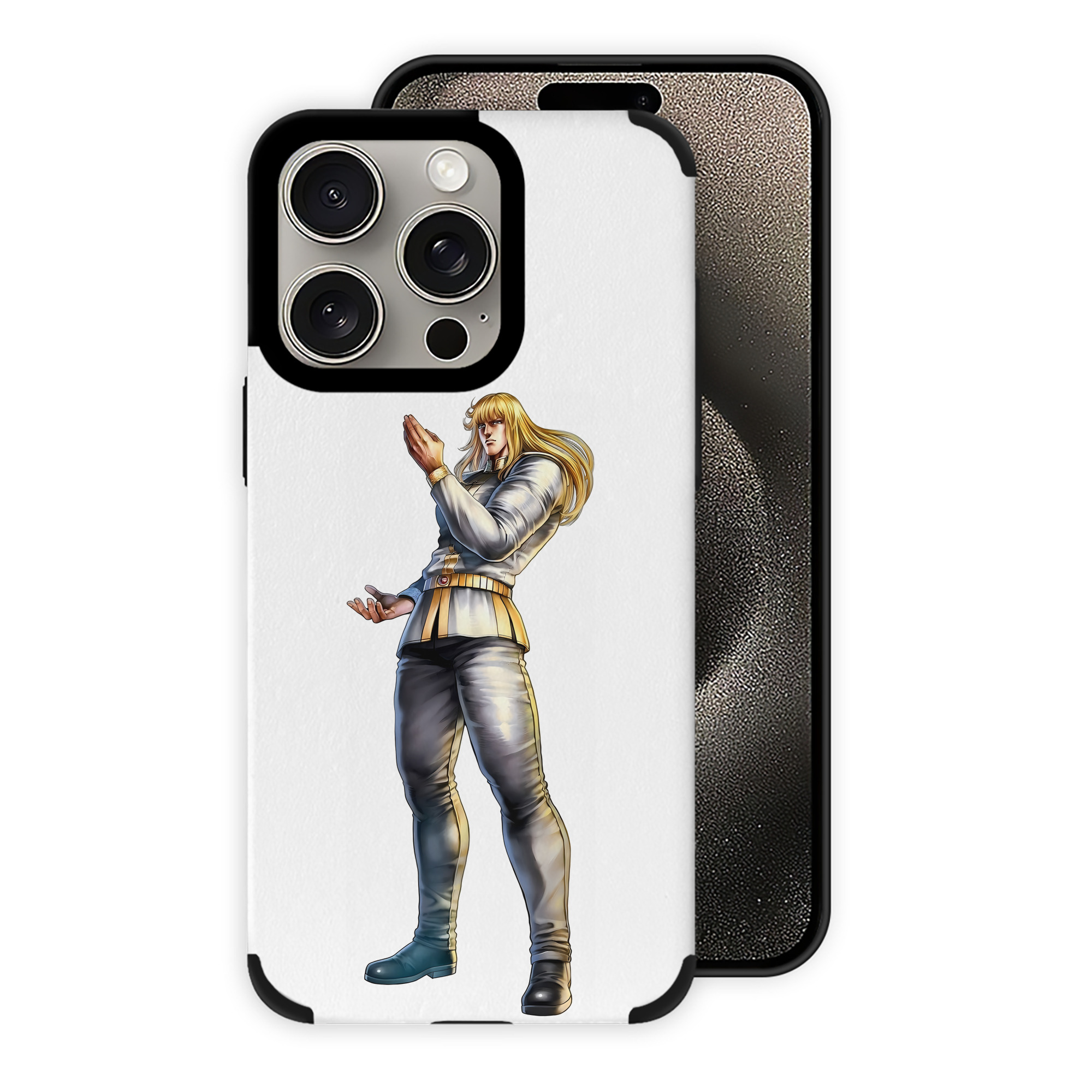 （画像用） 北斗の拳 Fist of the North Star 【iPhone15ProMax対応】 PUレザー スマホケース 耐衝撃＆黄変防止