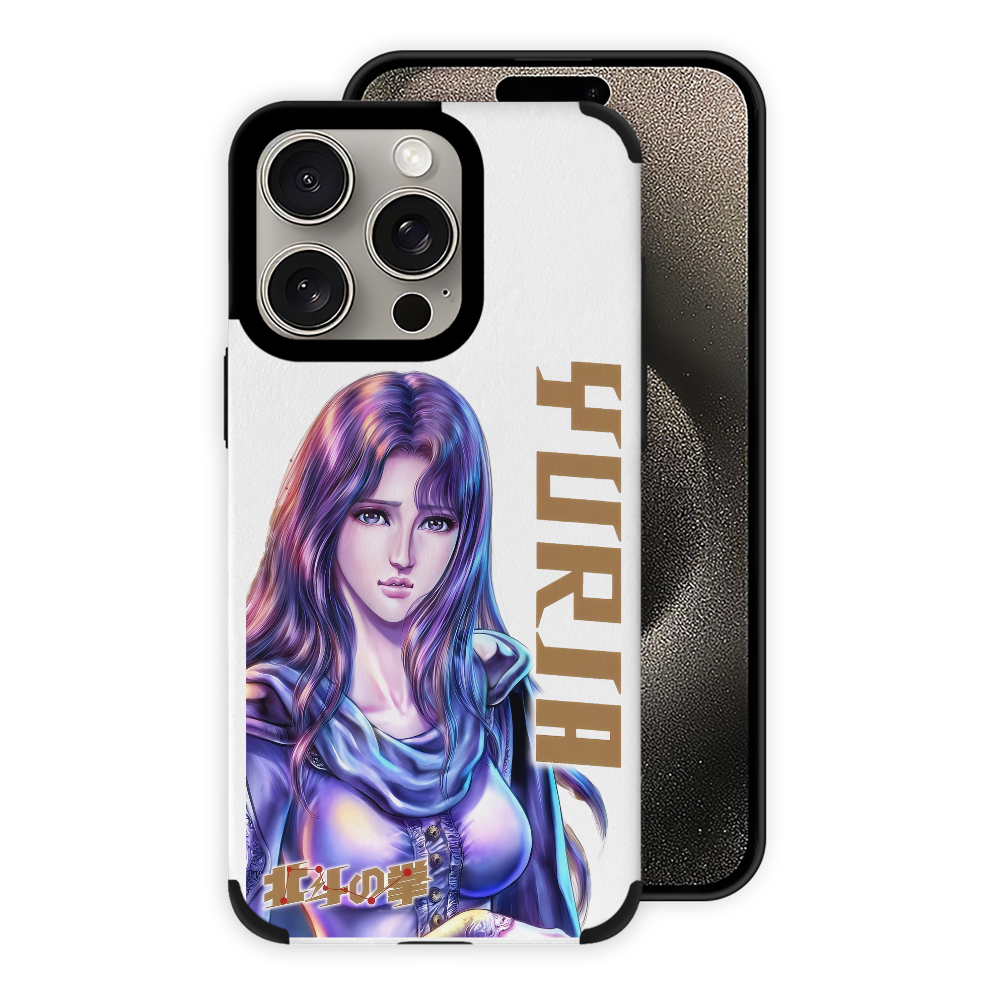 （画像用） 北斗の拳 Fist of the North Star 【iPhone15ProMax対応】 PUレザー スマホケース 耐衝撃＆黄変防止