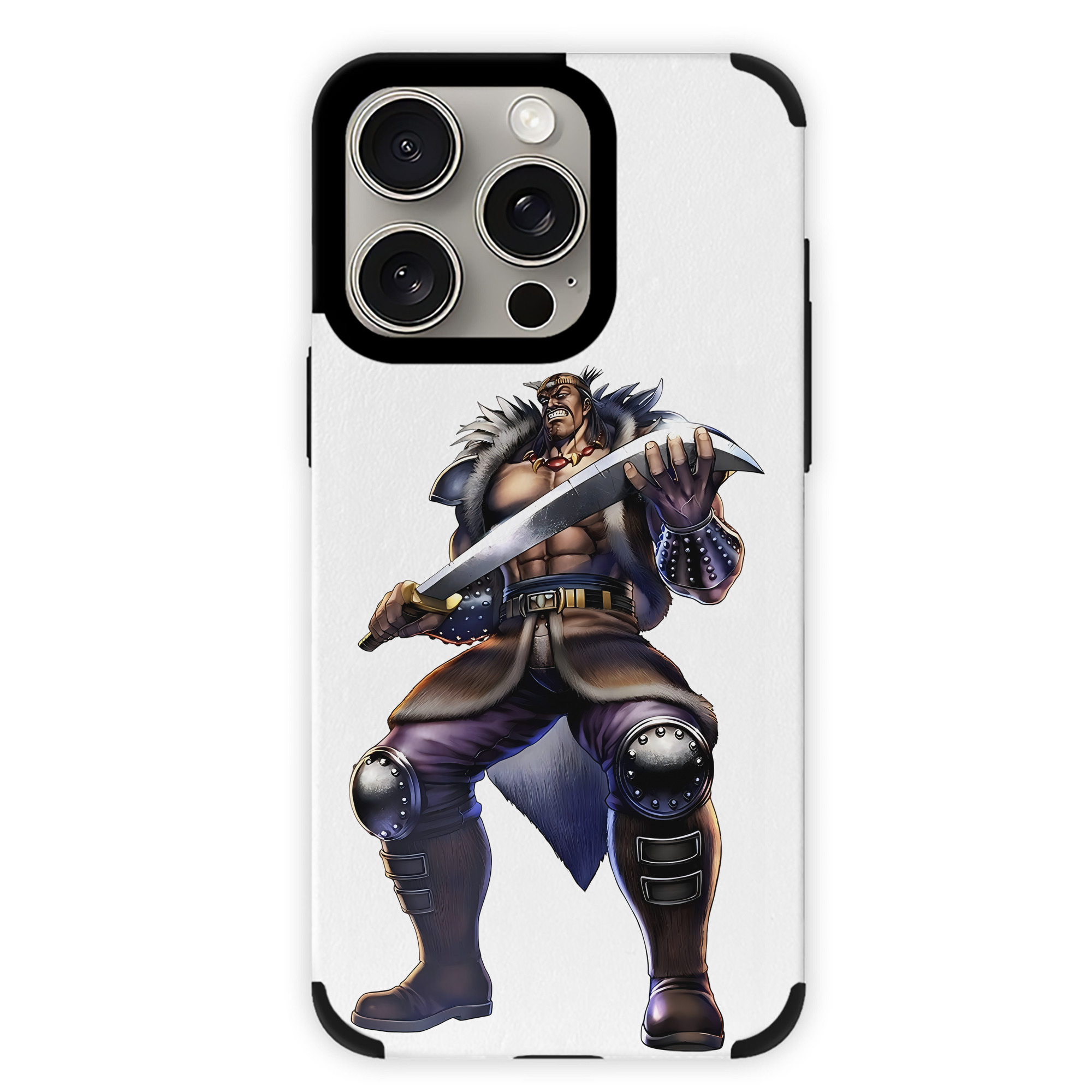 （画像用） 北斗の拳 Fist of the North Star 【iPhone15ProMax対応】 PUレザー スマホケース 耐衝撃＆黄変防止