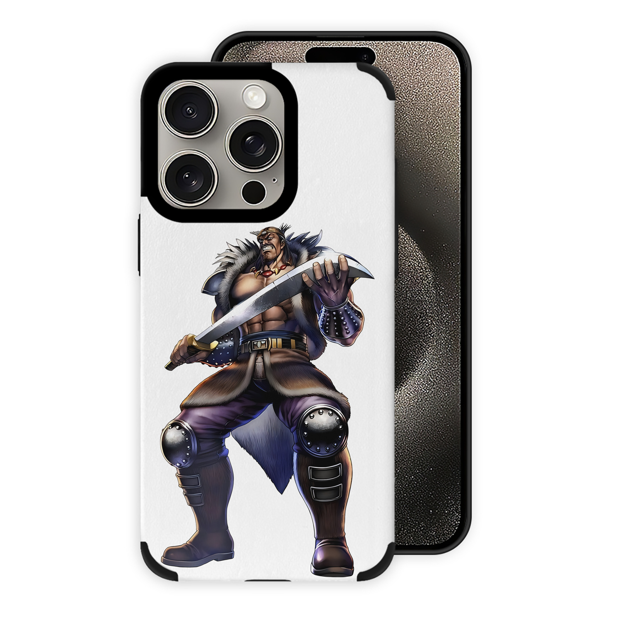 （画像用） 北斗の拳 Fist of the North Star 【iPhone15ProMax対応】 PUレザー スマホケース 耐衝撃＆黄変防止
