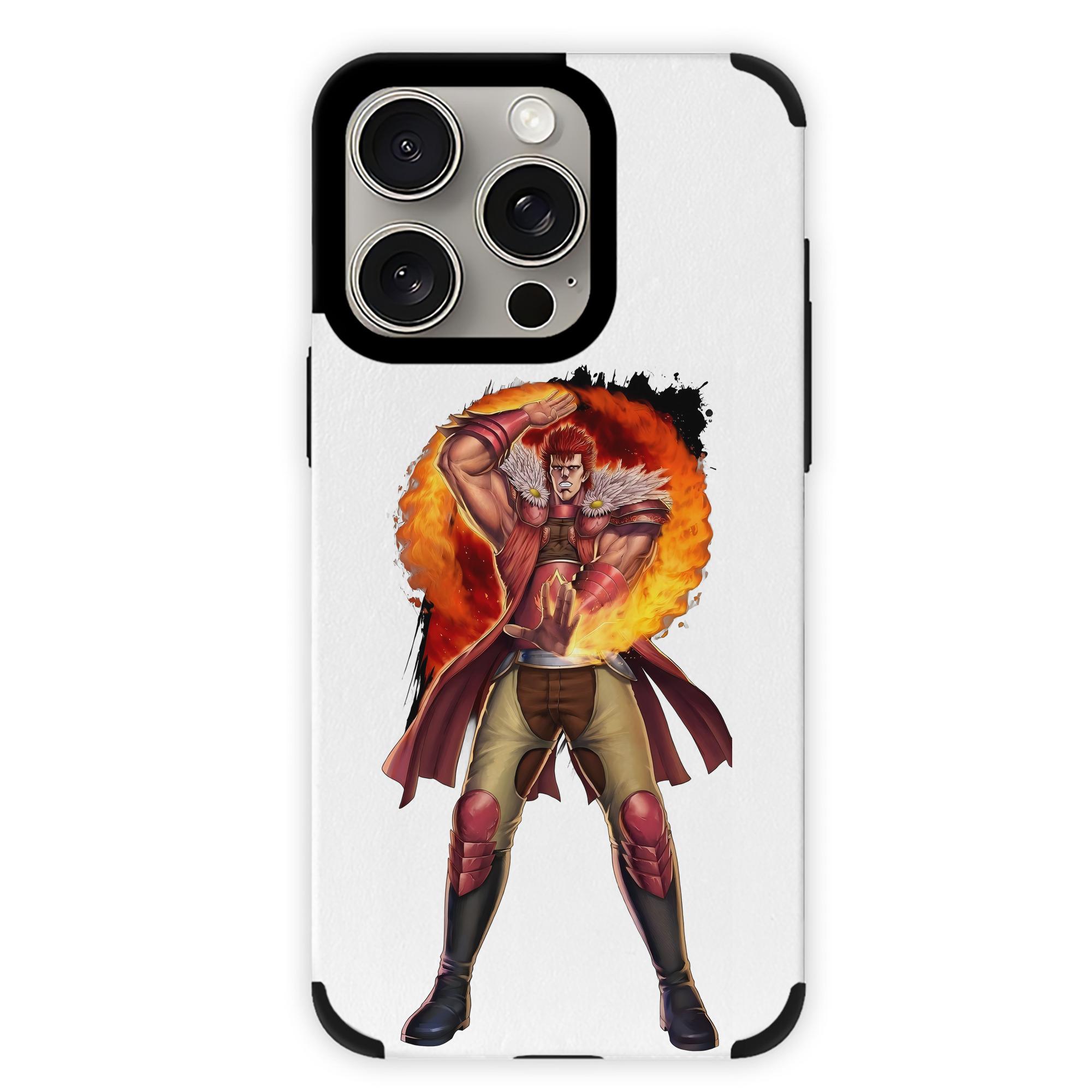 （画像用） 北斗の拳 Fist of the North Star 【iPhone15ProMax対応】 PUレザー スマホケース 耐衝撃＆黄変防止