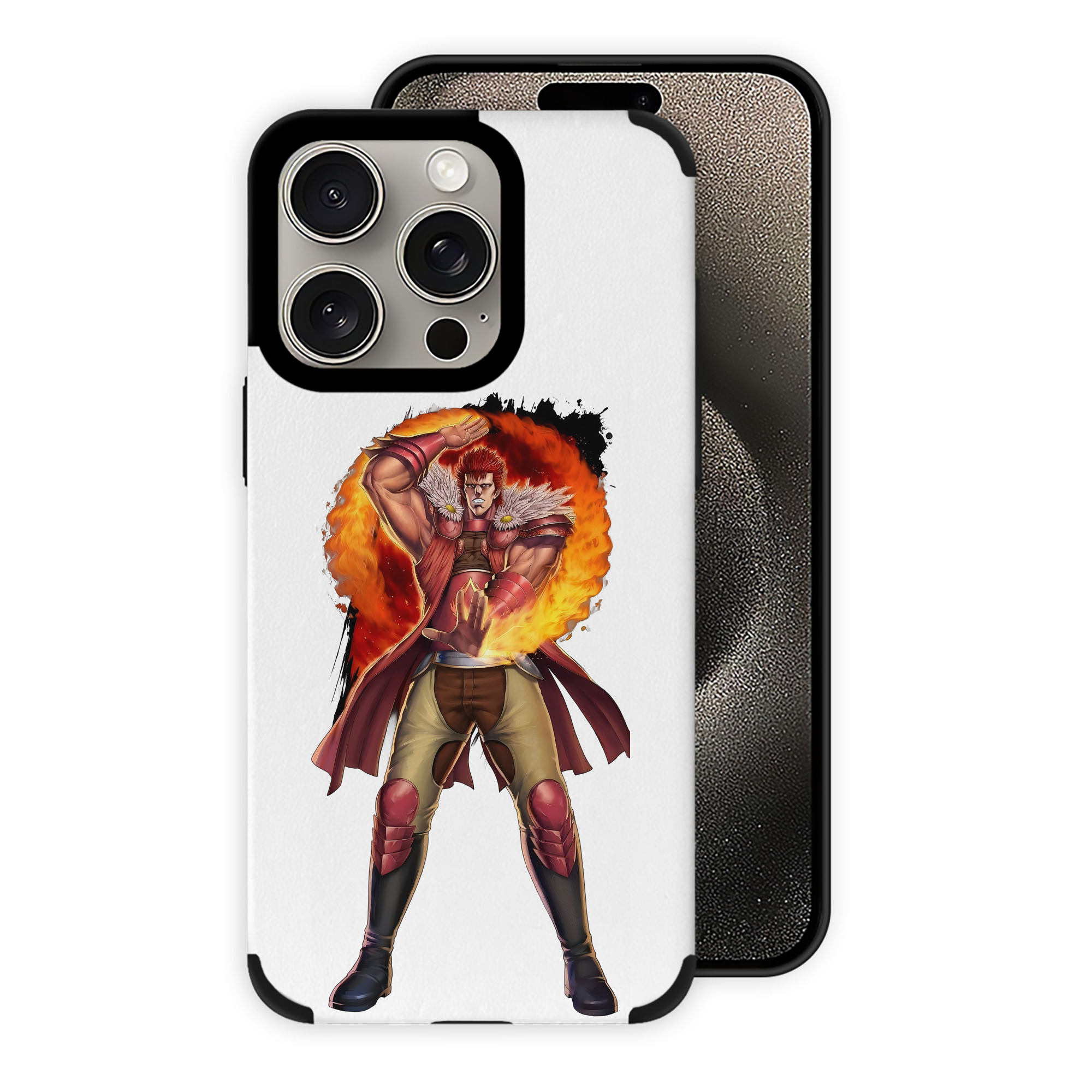 （画像用） 北斗の拳 Fist of the North Star 【iPhone15ProMax対応】 PUレザー スマホケース 耐衝撃＆黄変防止