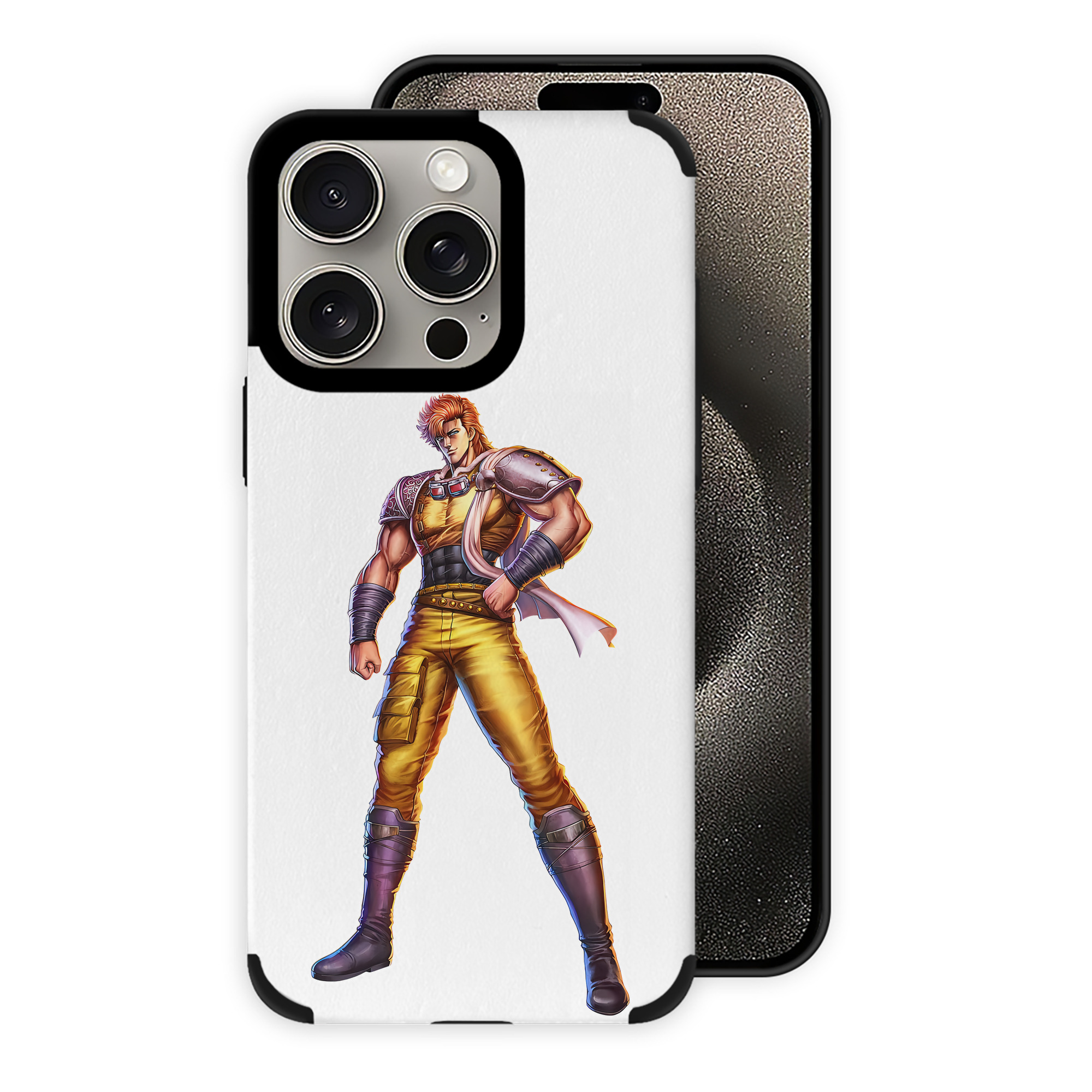 （画像用） 北斗の拳 Fist of the North Star 【iPhone15ProMax対応】 PUレザー スマホケース 耐衝撃＆黄変防止
