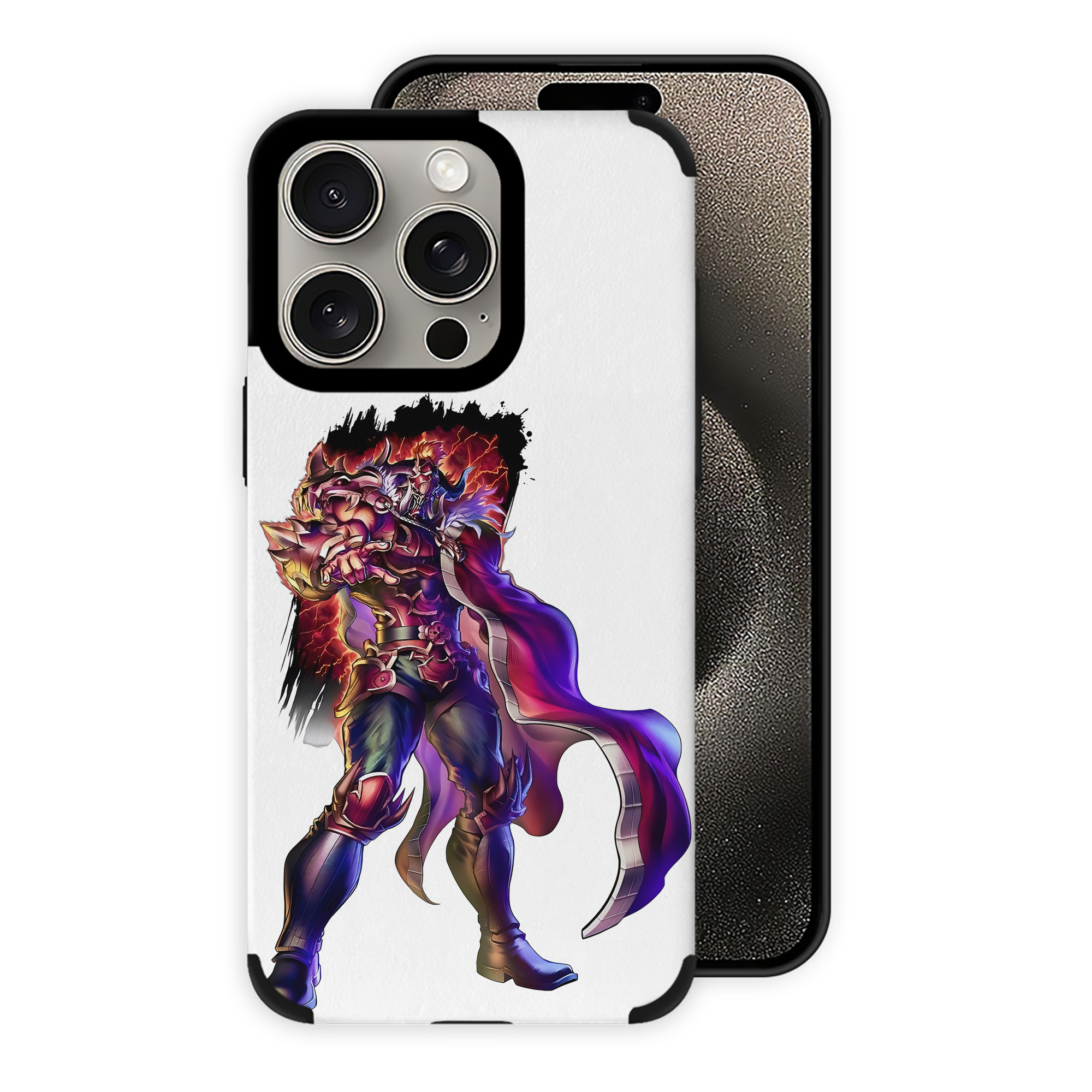 （画像用） 北斗の拳 Fist of the North Star 【iPhone15ProMax対応】 PUレザー スマホケース 耐衝撃＆黄変防止