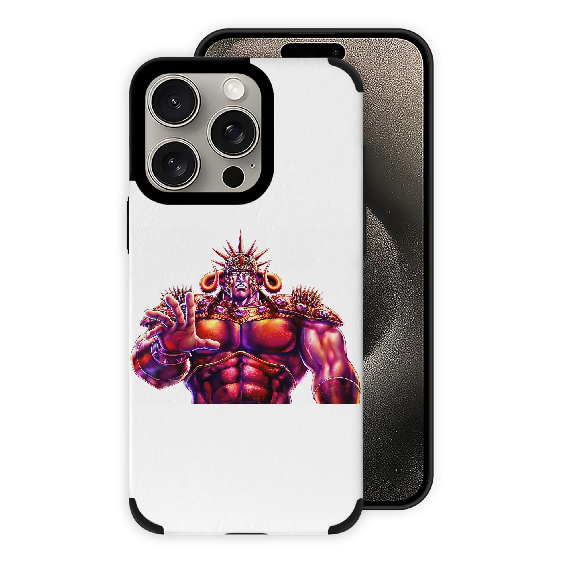 （画像用） 北斗の拳 Fist of the North Star 【iPhone15ProMax対応】 PUレザー スマホケース 耐衝撃＆黄変防止