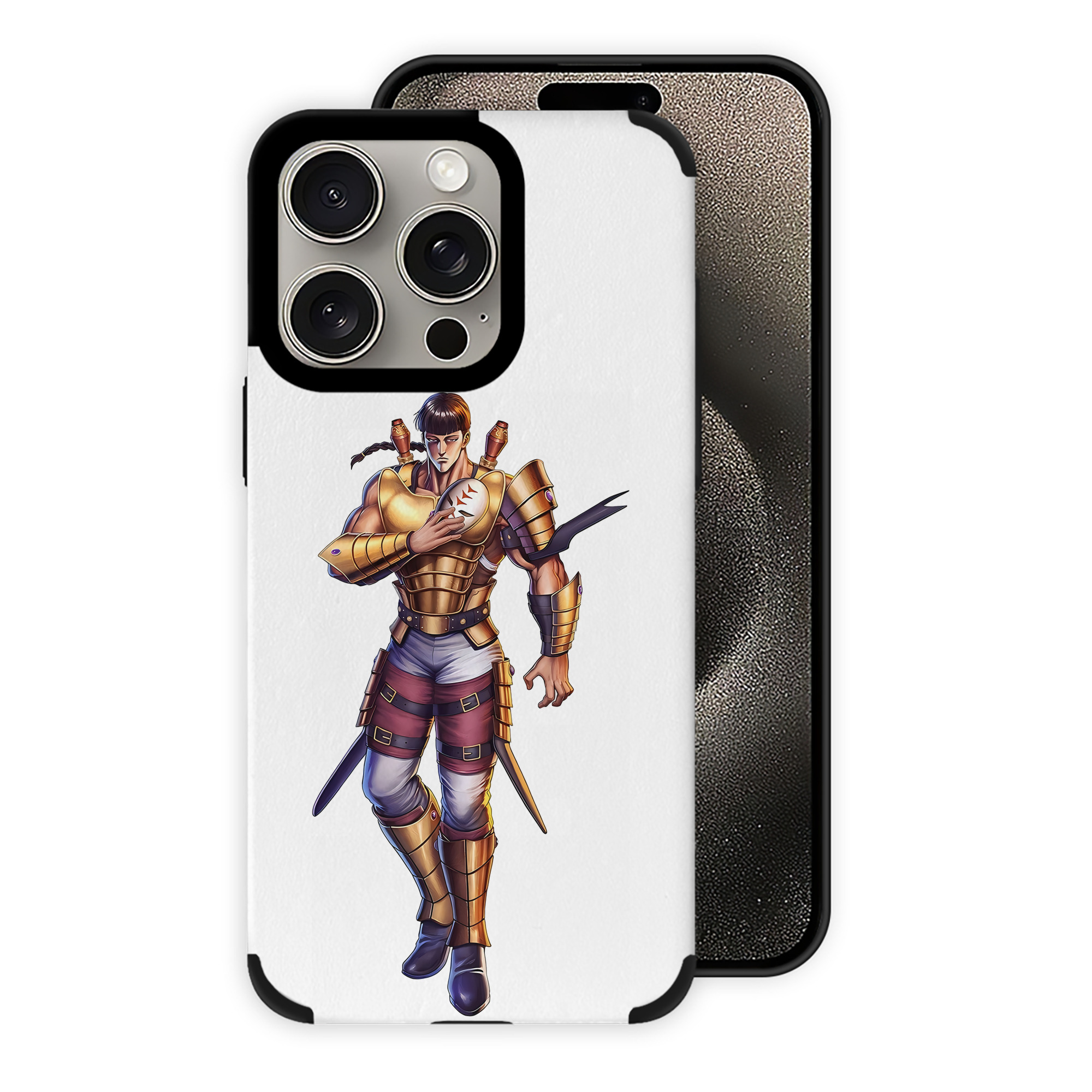 （画像用） 北斗の拳 Fist of the North Star 【iPhone15ProMax対応】 PUレザー スマホケース 耐衝撃＆黄変防止