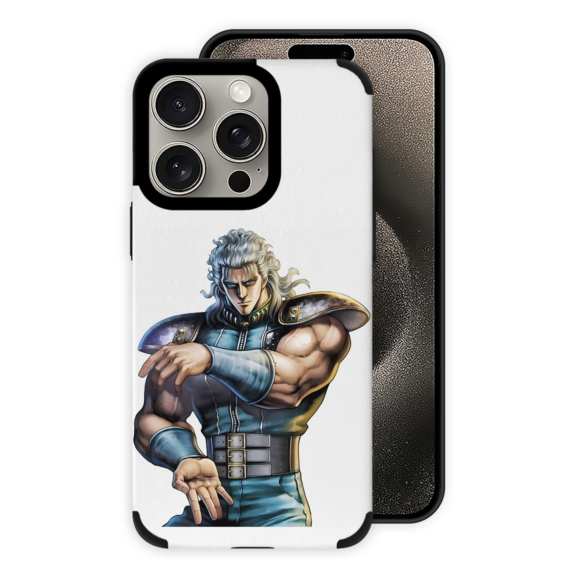 （画像用） 北斗の拳 Fist of the North Star 【iPhone15ProMax対応】 PUレザー スマホケース 耐衝撃＆黄変防止