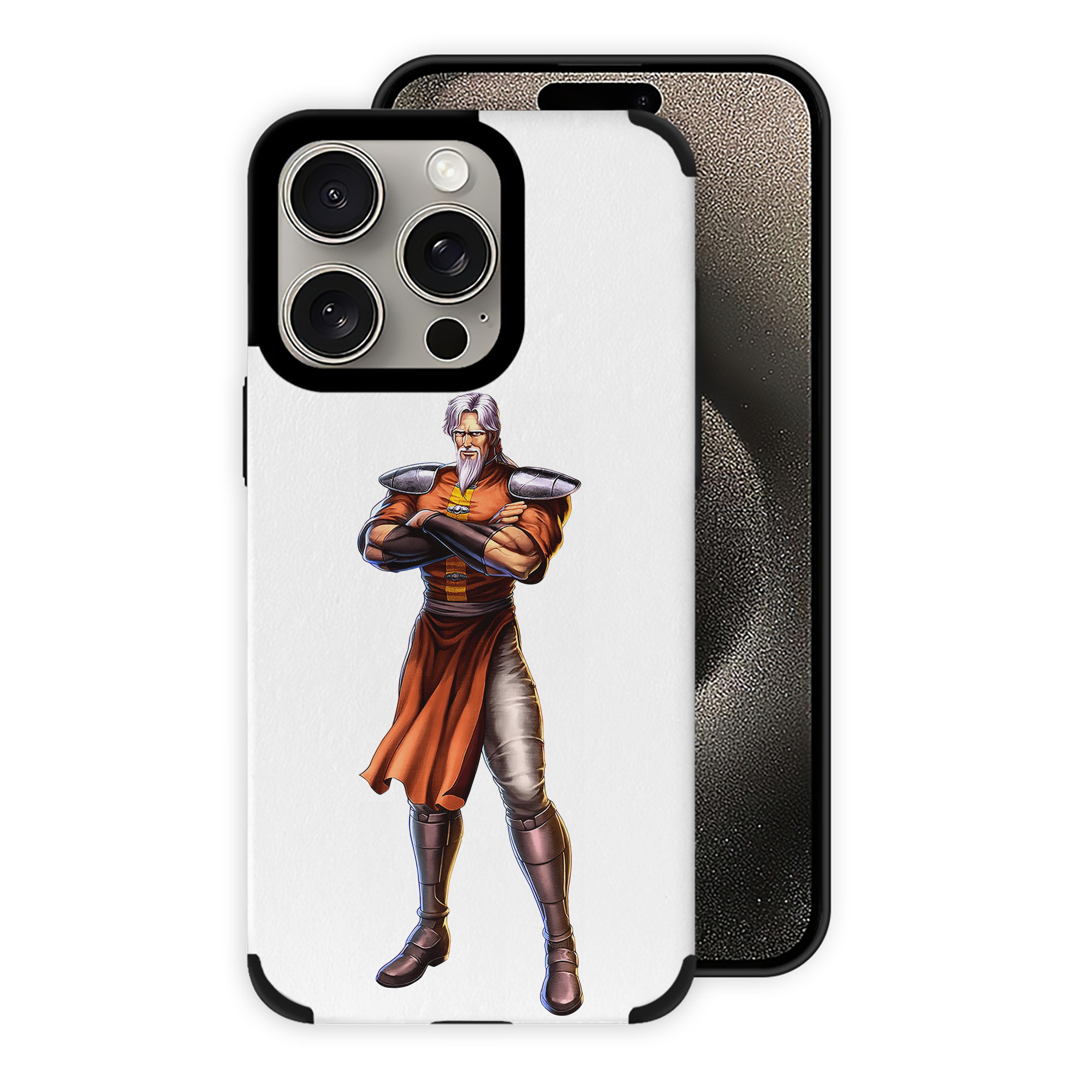 （画像用） 北斗の拳 Fist of the North Star 【iPhone15ProMax対応】 PUレザー スマホケース 耐衝撃＆黄変防止