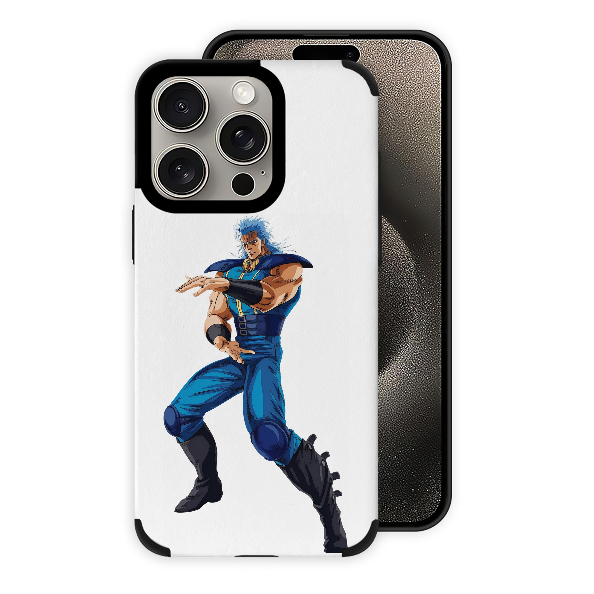 （画像用） 北斗の拳 Fist of the North Star 【iPhone15ProMax対応】 PUレザー スマホケース 耐衝撃＆黄変防止