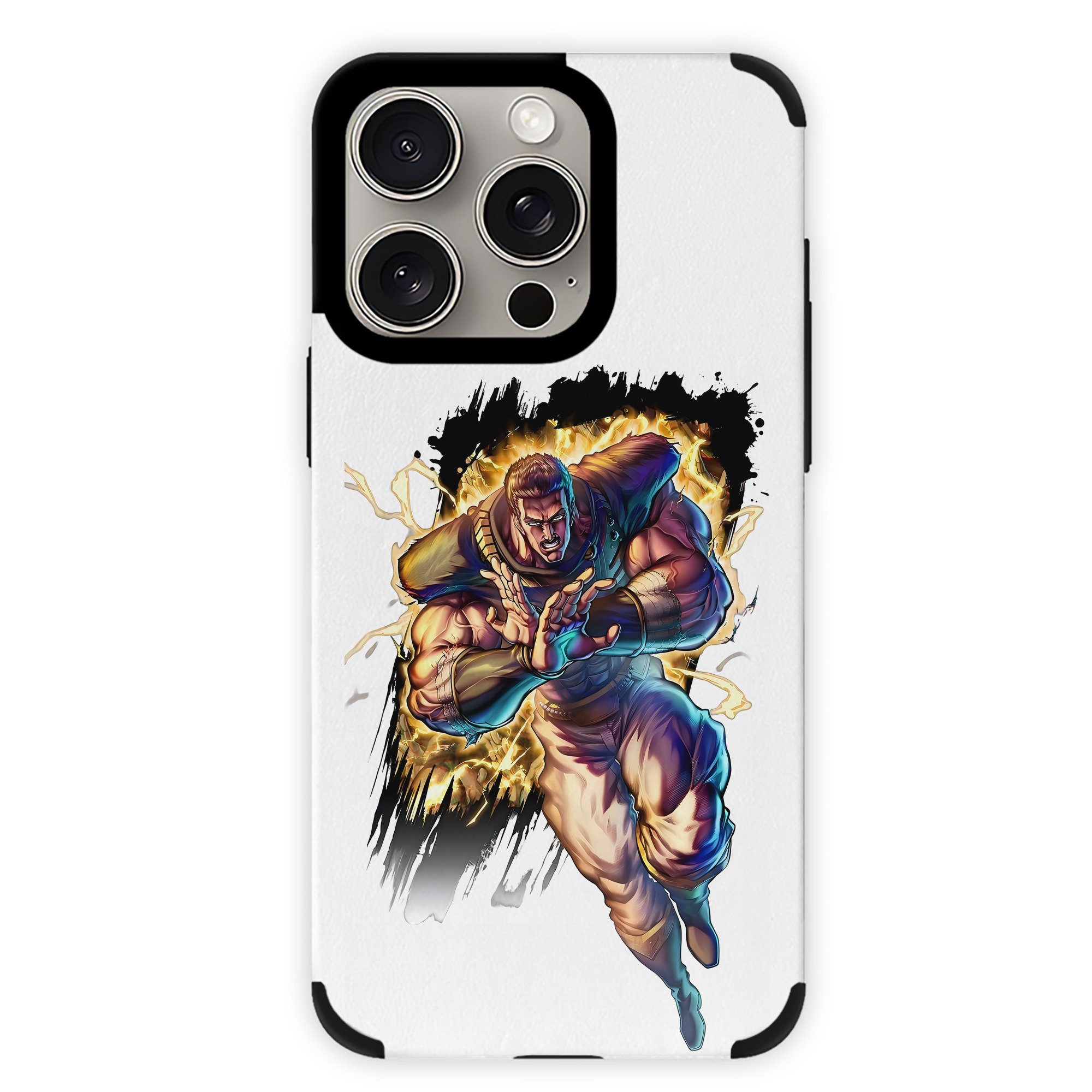 （画像用） 北斗の拳 Fist of the North Star 【iPhone15ProMax対応】 PUレザー スマホケース 耐衝撃＆黄変防止