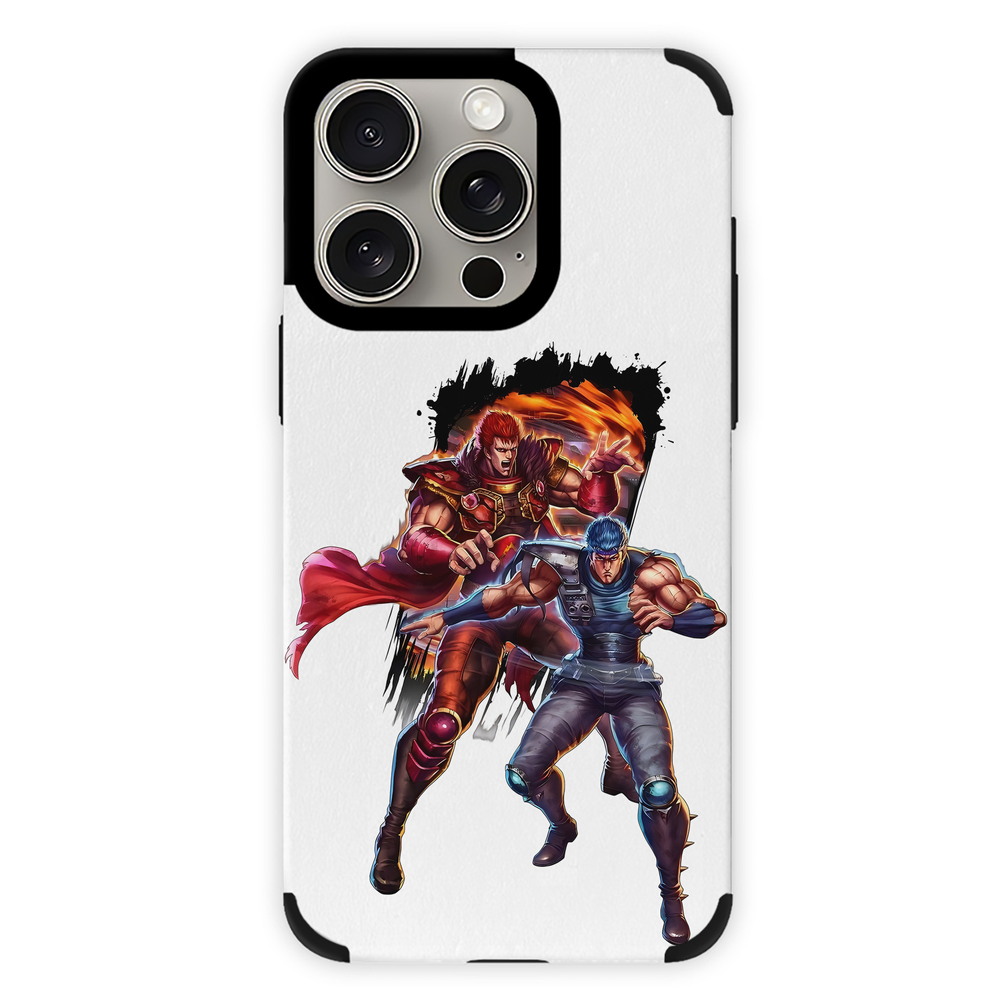 （画像用） 北斗の拳 Fist of the North Star 【iPhone15ProMax対応】 PUレザー スマホケース 耐衝撃＆黄変防止