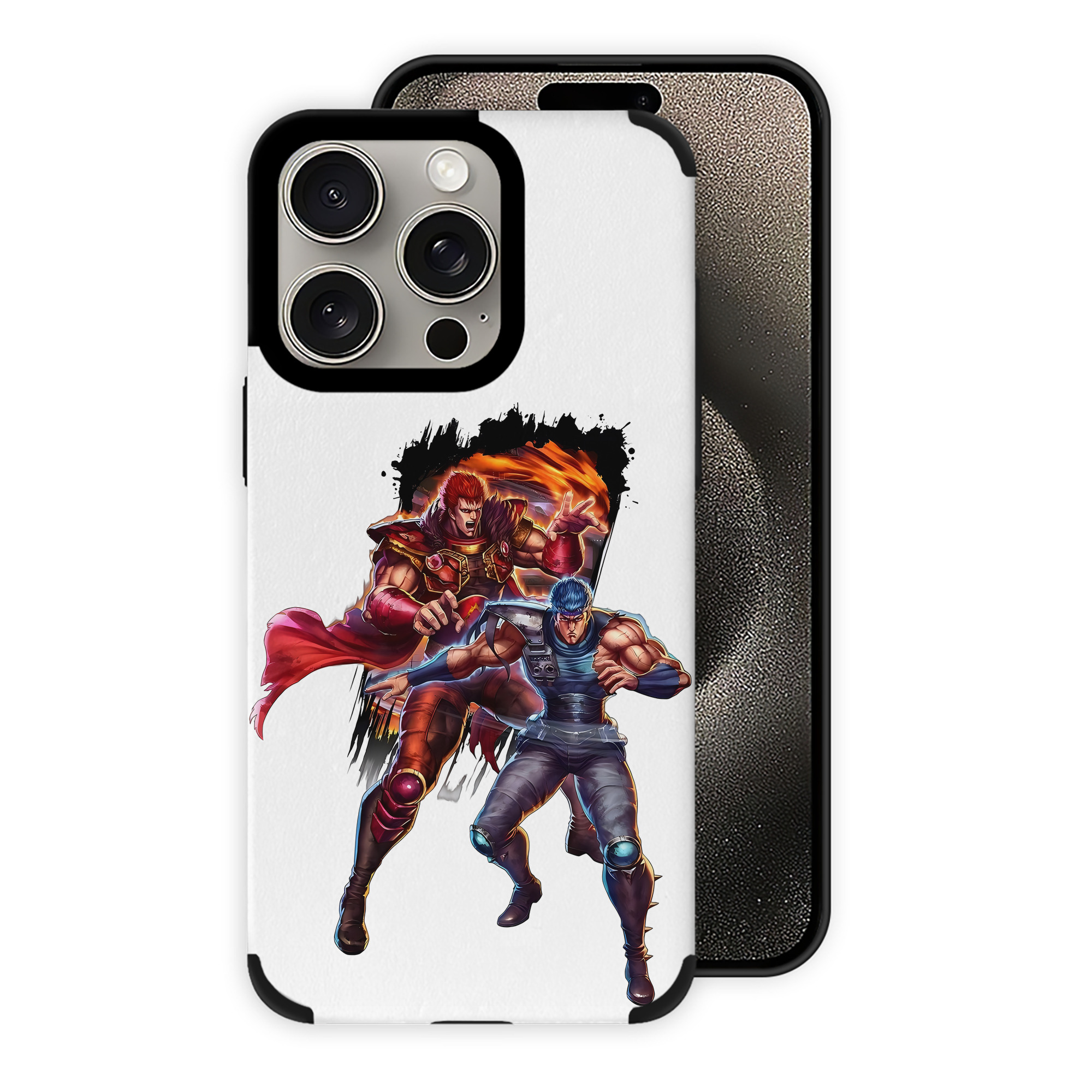 （画像用） 北斗の拳 Fist of the North Star 【iPhone15ProMax対応】 PUレザー スマホケース 耐衝撃＆黄変防止