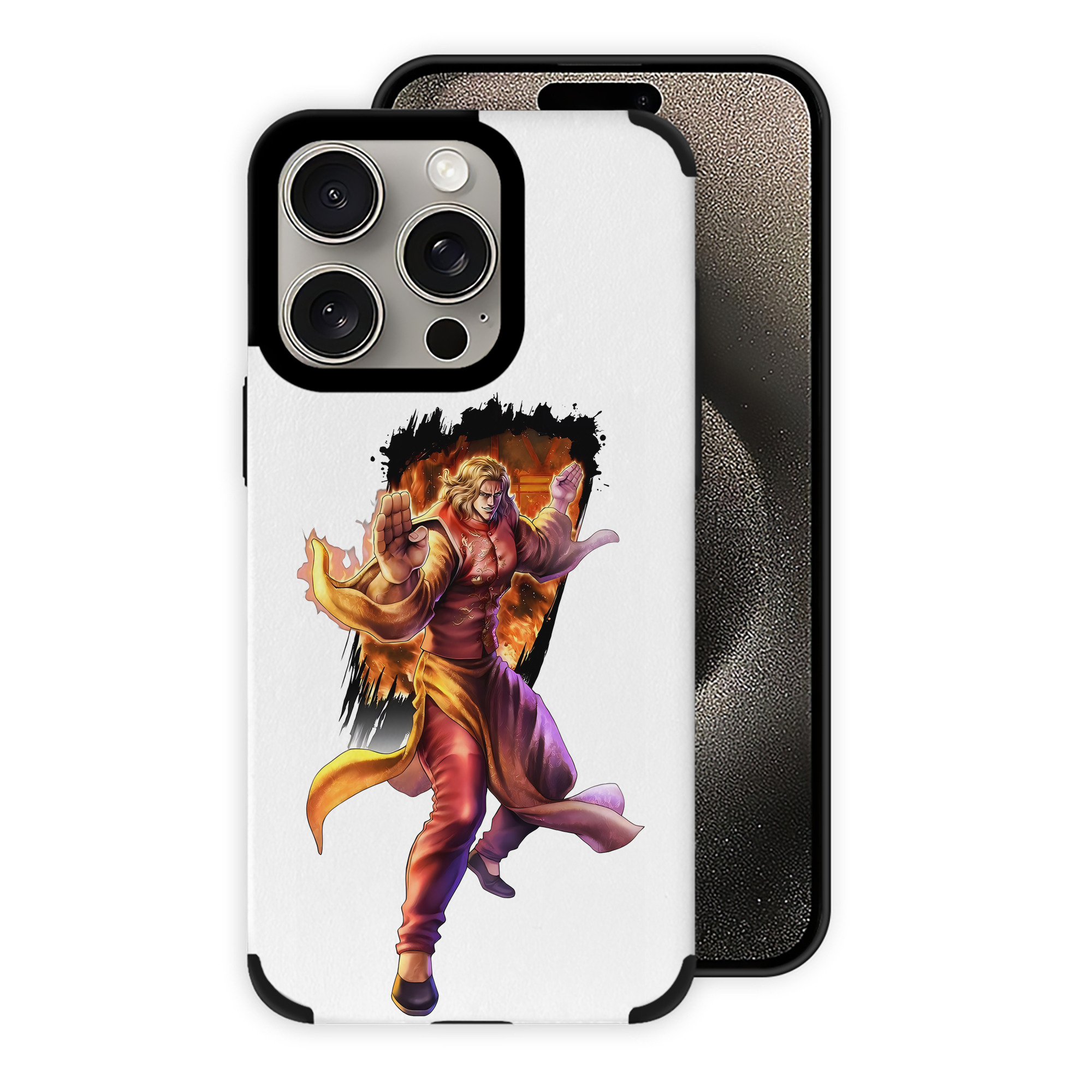 （画像用） 北斗の拳 Fist of the North Star 【iPhone15ProMax対応】 PUレザー スマホケース 耐衝撃＆黄変防止