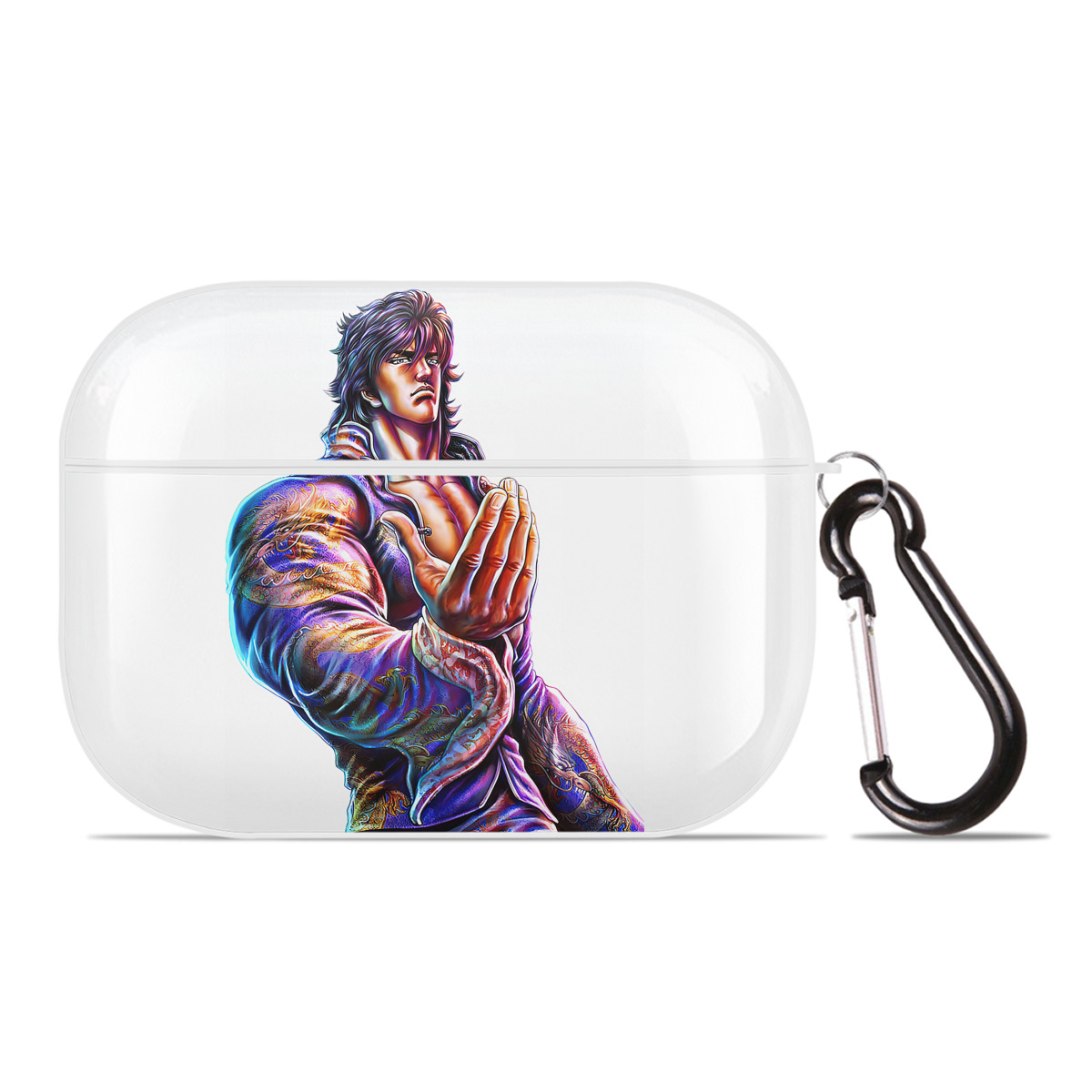 （画像用） 北斗の拳 Fist of the North Star 【AirPods Pro用】ハードシェル保護ケース 耐衝撃・防指紋・カラビナ付き商品仕様