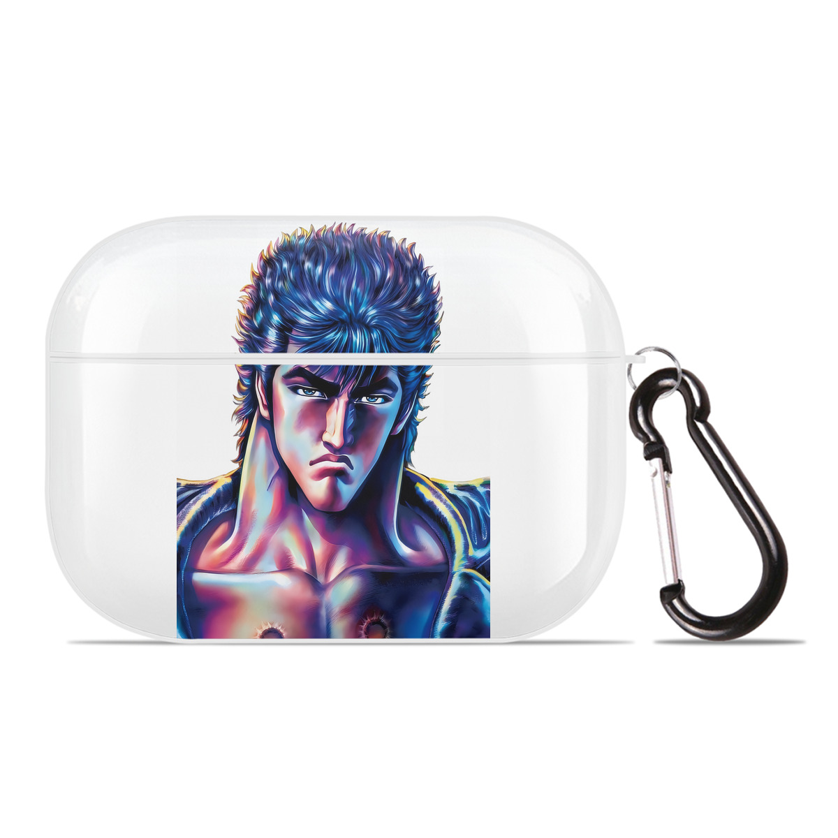 （画像用） 北斗の拳 Fist of the North Star 【AirPods Pro用】ハードシェル保護ケース 耐衝撃・防指紋・カラビナ付き商品仕様