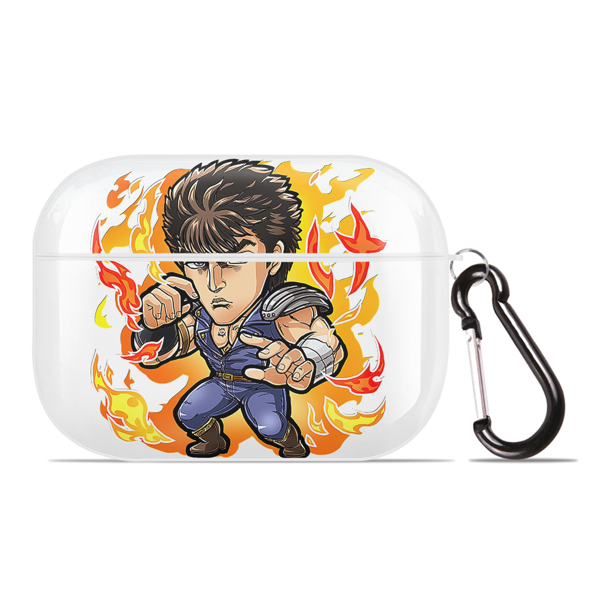 （画像用） 北斗の拳 Fist of the North Star 【AirPods Pro用】ハードシェル保護ケース 耐衝撃・防指紋・カラビナ付き商品仕様