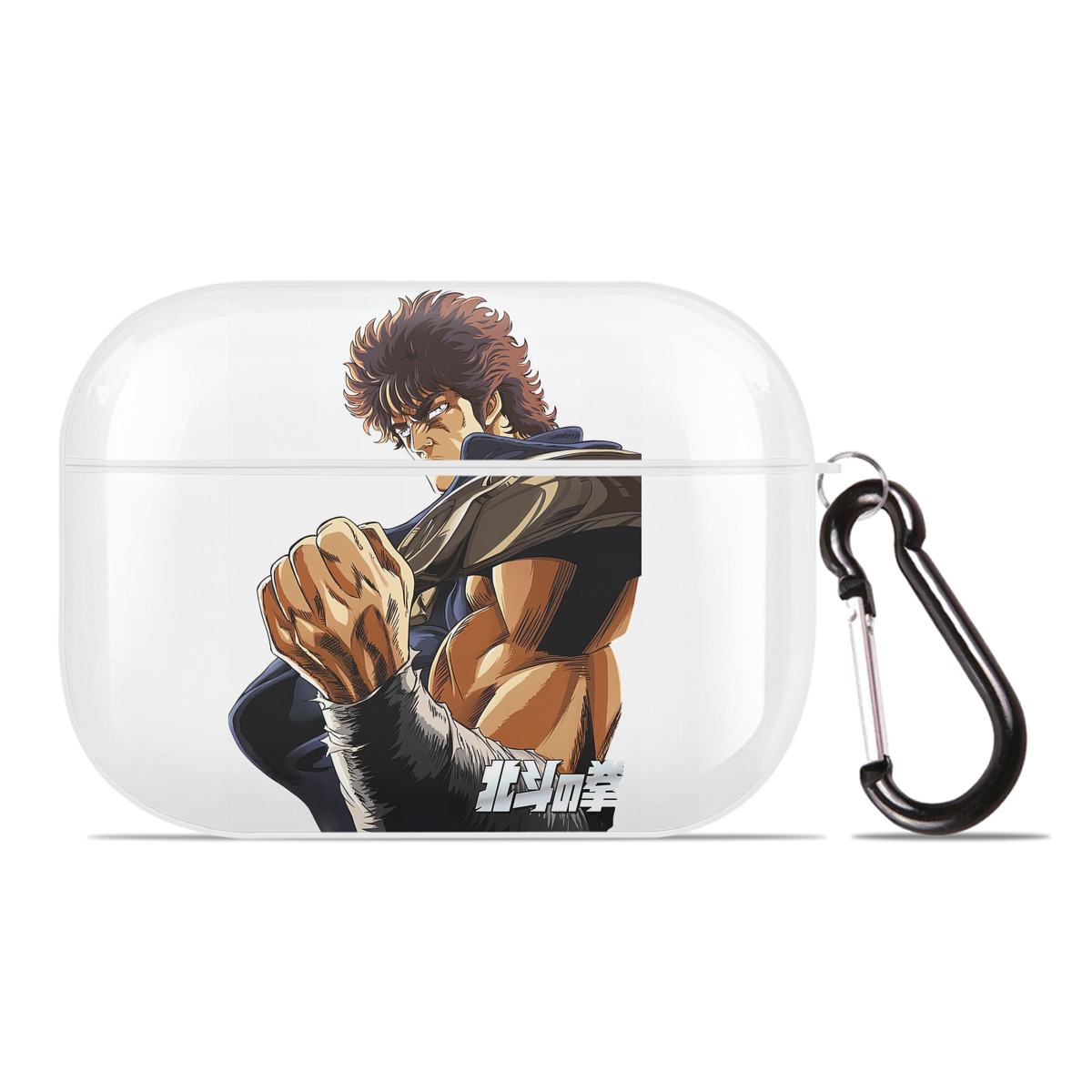 （画像用） 北斗の拳 Fist of the North Star 【AirPods Pro用】ハードシェル保護ケース 耐衝撃・防指紋・カラビナ付き商品仕様