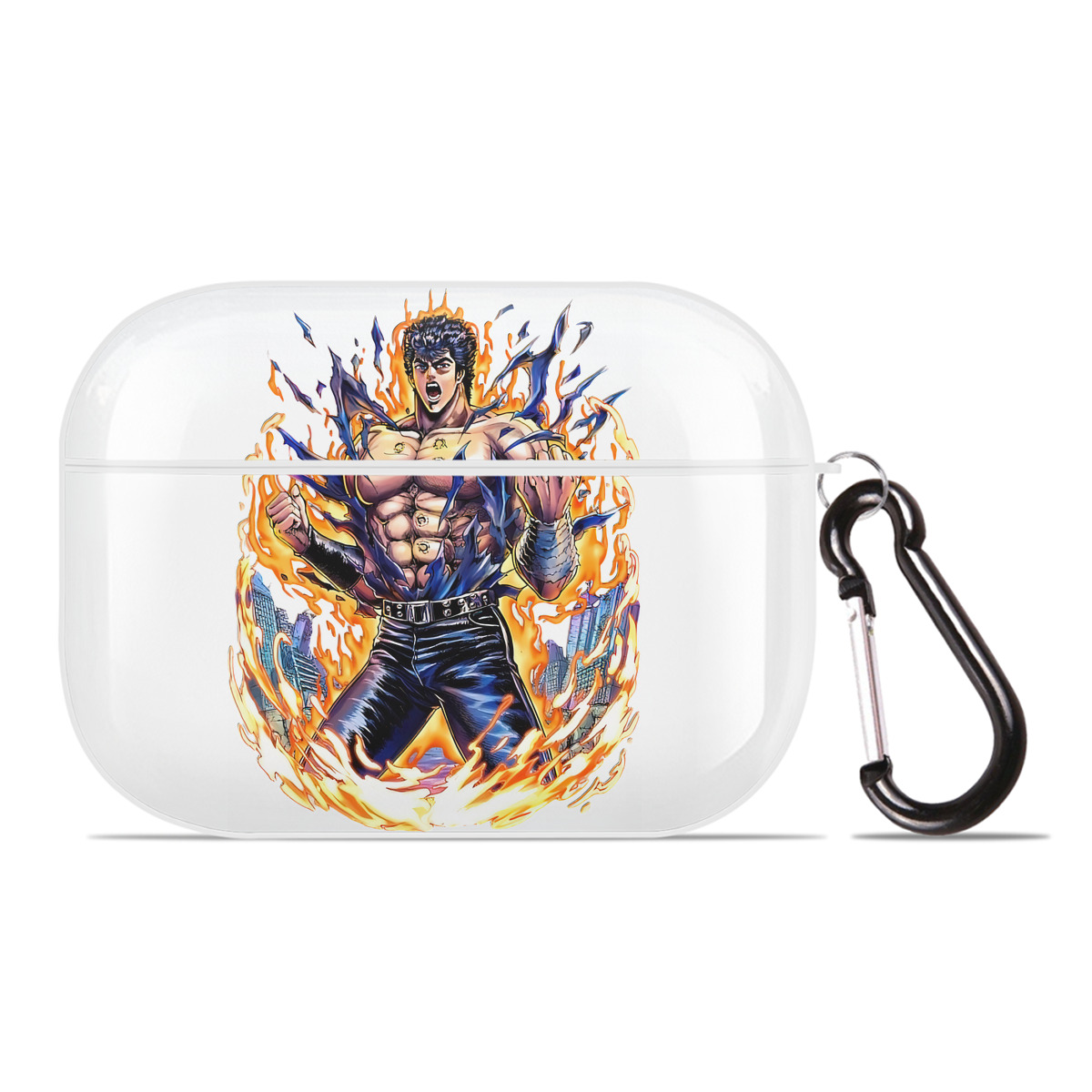 （画像用） 北斗の拳 Fist of the North Star 【AirPods Pro用】ハードシェル保護ケース 耐衝撃・防指紋・カラビナ付き商品仕様