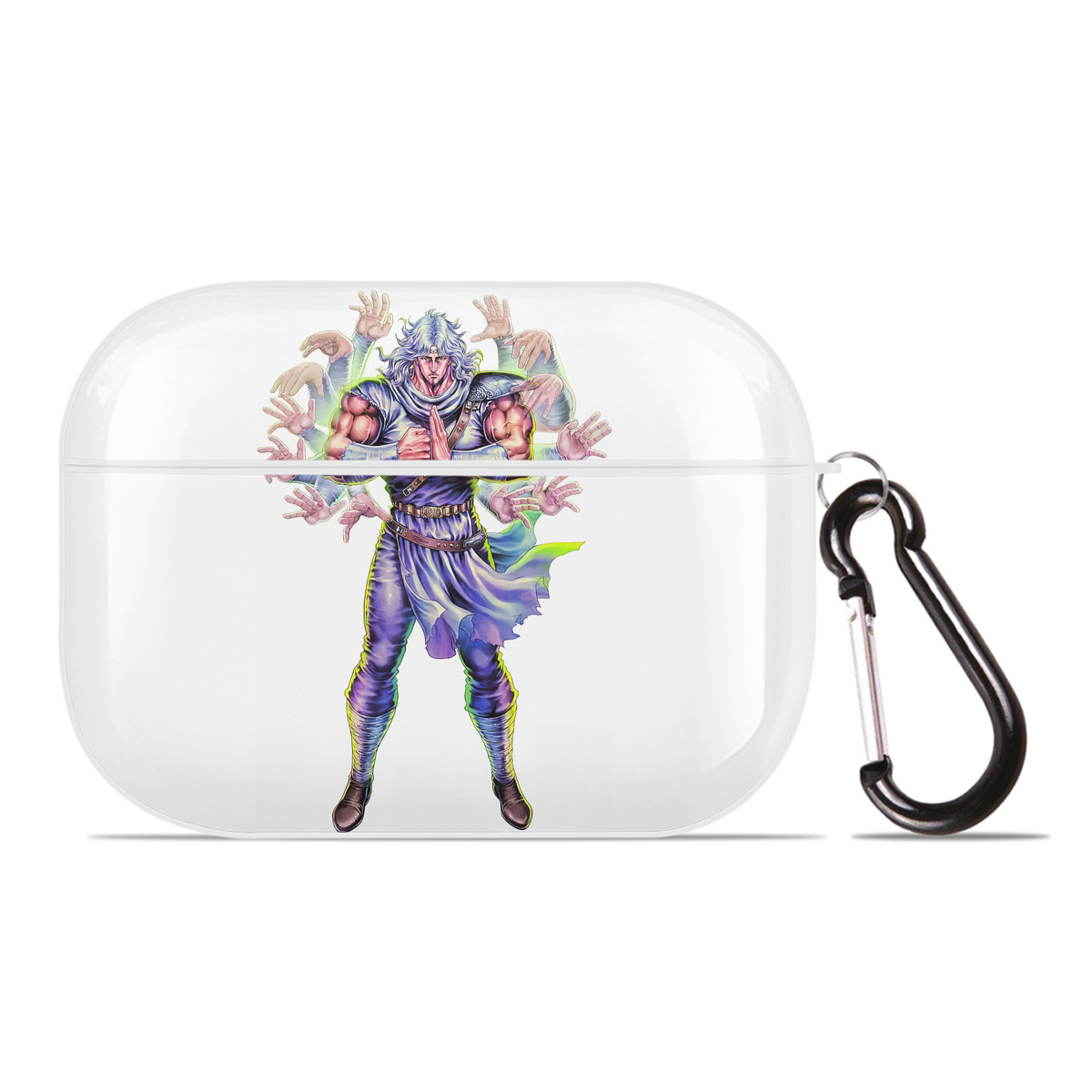 （画像用） 北斗の拳 Fist of the North Star 【AirPods Pro用】ハードシェル保護ケース 耐衝撃・防指紋・カラビナ付き商品仕様