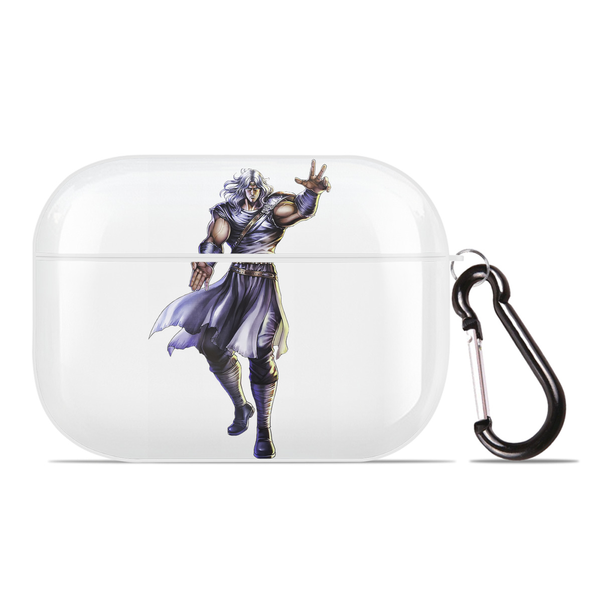 （画像用） 北斗の拳 Fist of the North Star 【AirPods Pro用】ハードシェル保護ケース 耐衝撃・防指紋・カラビナ付き商品仕様