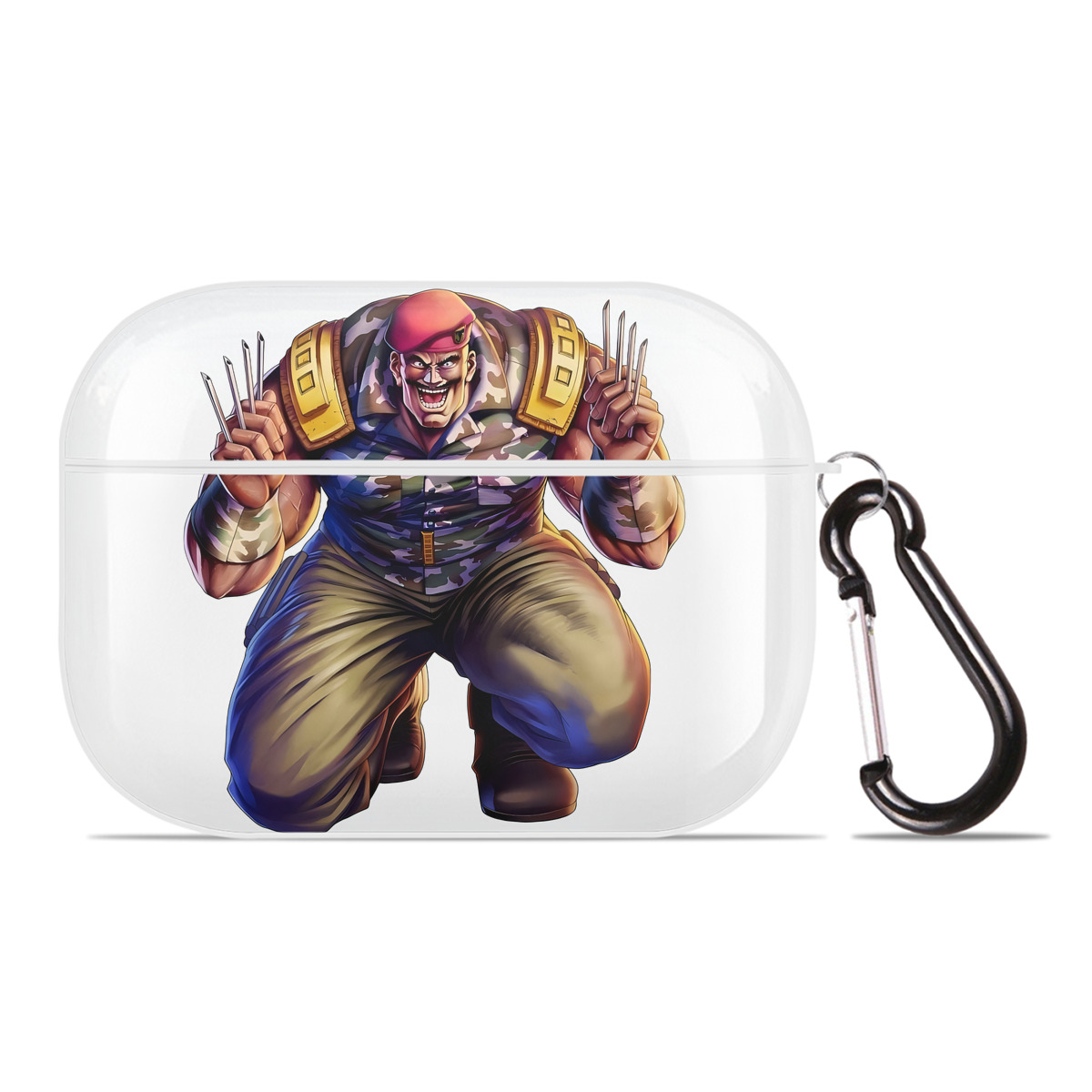 （画像用） 北斗の拳 Fist of the North Star 【AirPods Pro用】ハードシェル保護ケース 耐衝撃・防指紋・カラビナ付き商品仕様