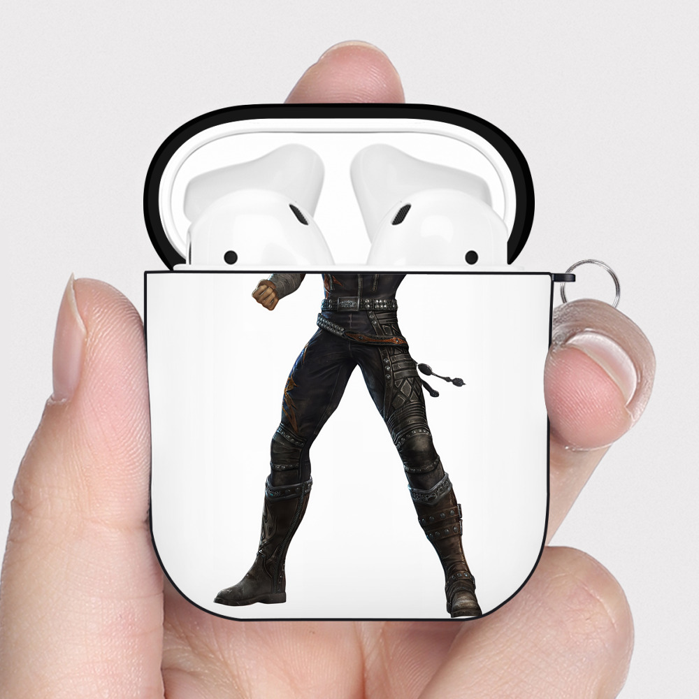 （画像用） 北斗の拳 Fist of the North Star AirPods 第2世代保護ケース ハードシェル ブラック 耐衝撃・防指紋・カラビナ付き