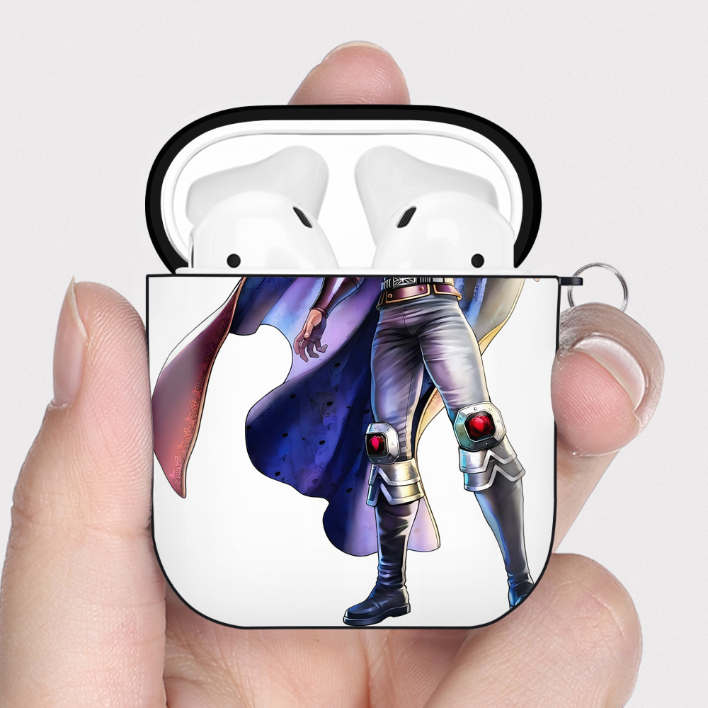 （画像用） 北斗の拳 Fist of the North Star AirPods 第2世代保護ケース ハードシェル ブラック 耐衝撃・防指紋・カラビナ付き
