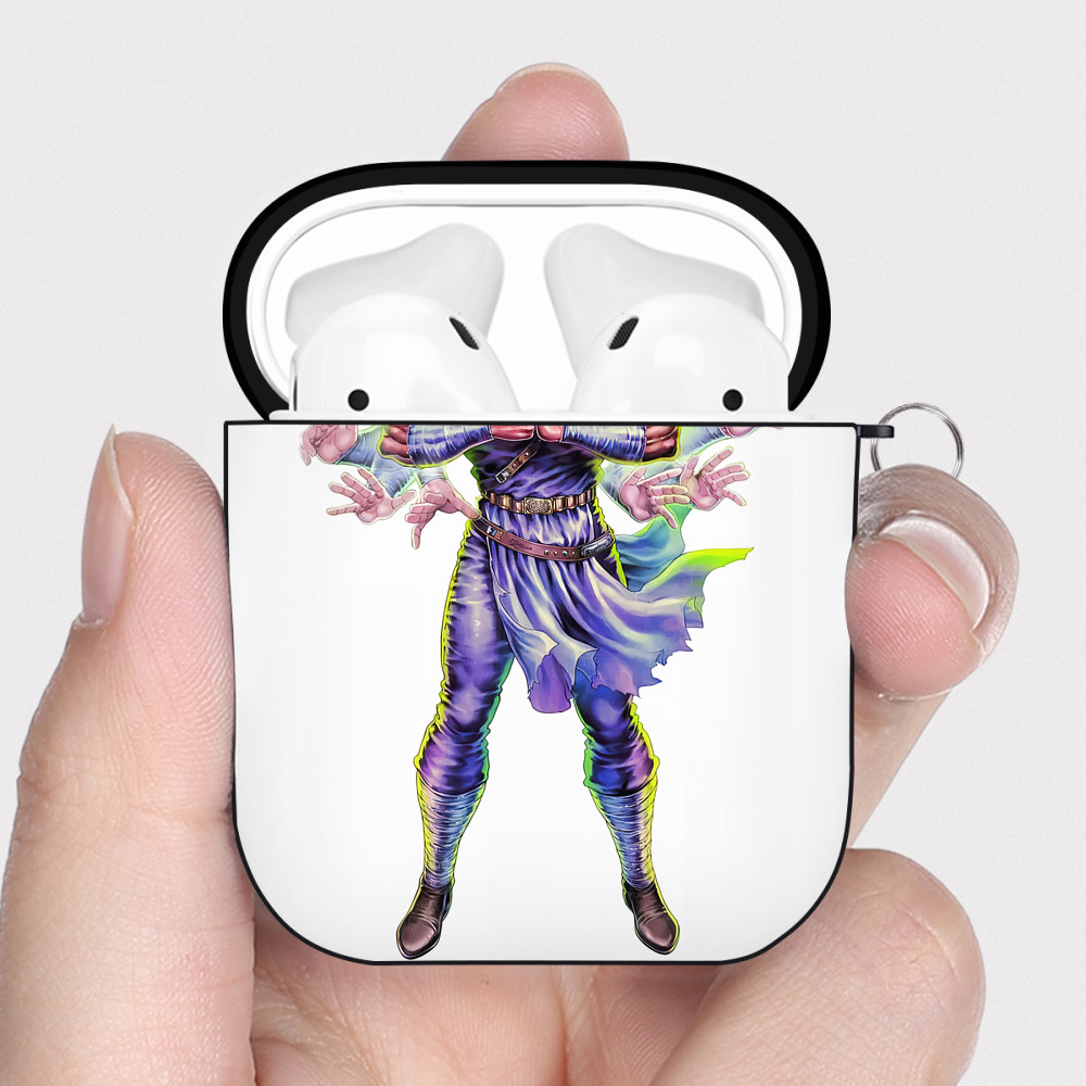 （画像用） 北斗の拳 Fist of the North Star AirPods 第2世代保護ケース ハードシェル ブラック 耐衝撃・防指紋・カラビナ付き