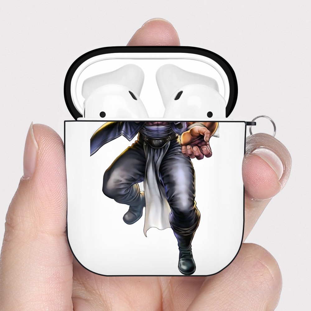 （画像用） 北斗の拳 Fist of the North Star AirPods 第2世代保護ケース ハードシェル ブラック 耐衝撃・防指紋・カラビナ付き