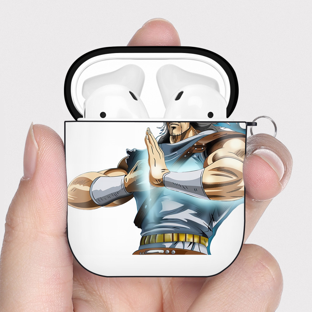 （画像用） 北斗の拳 Fist of the North Star AirPods 第2世代保護ケース ハードシェル ブラック 耐衝撃・防指紋・カラビナ付き