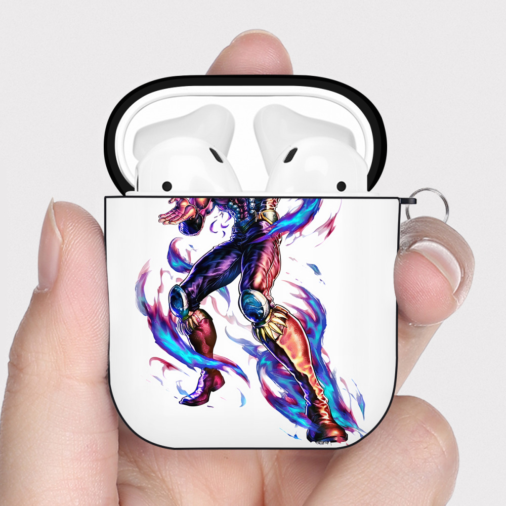 （画像用） 北斗の拳 Fist of the North Star AirPods 第2世代保護ケース ハードシェル ブラック 耐衝撃・防指紋・カラビナ付き