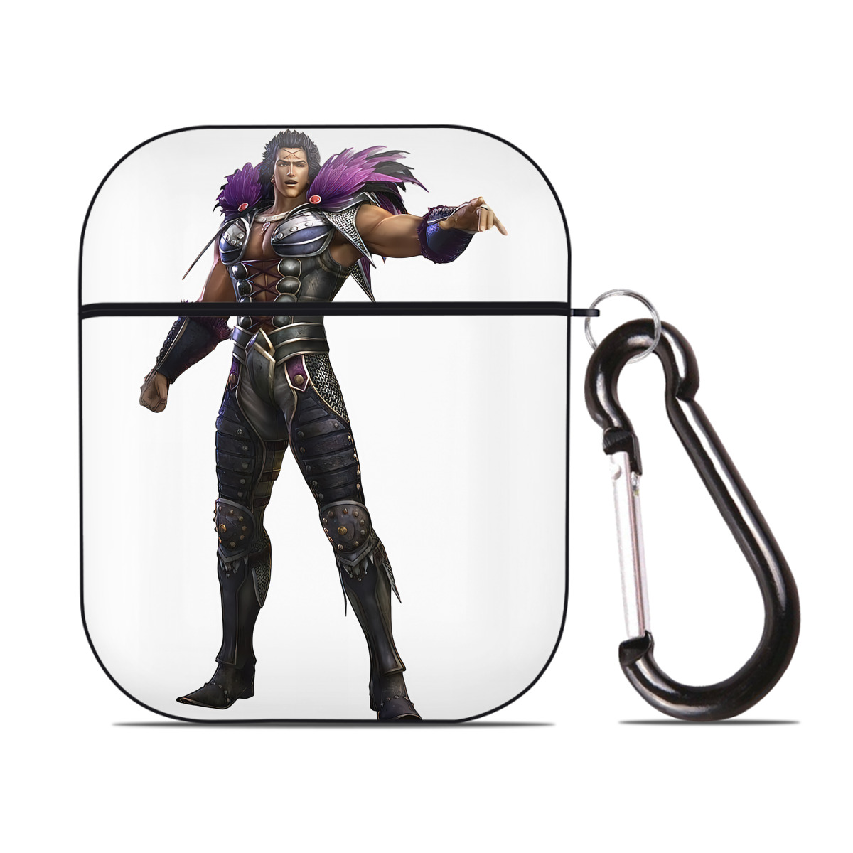 （画像用） 北斗の拳 Fist of the North Star AirPods 第2世代保護ケース ハードシェル ブラック 耐衝撃・防指紋・カラビナ付き