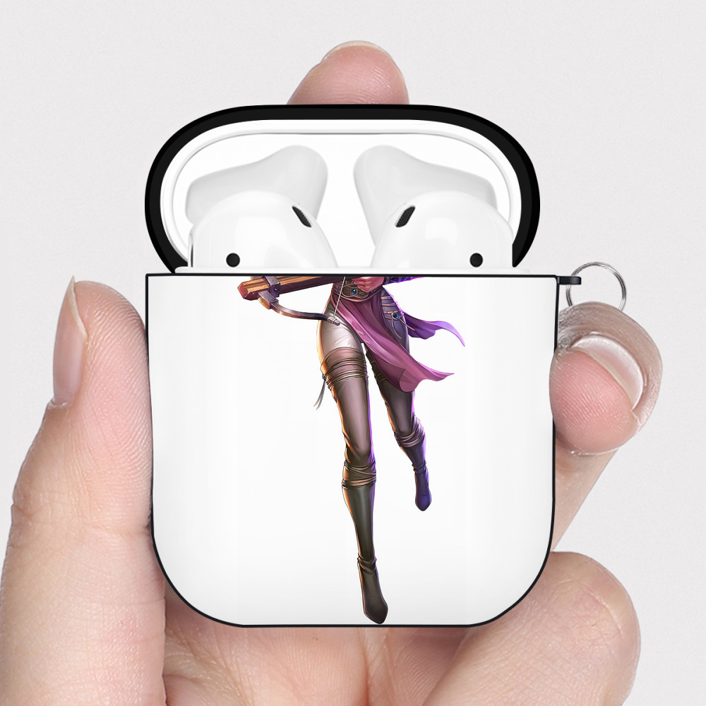 （画像用） 北斗の拳 Fist of the North Star AirPods 第2世代保護ケース ハードシェル ブラック 耐衝撃・防指紋・カラビナ付き