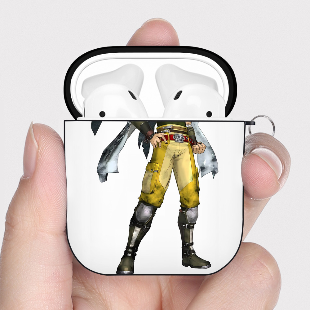 （画像用） 北斗の拳 Fist of the North Star AirPods 第2世代保護ケース ハードシェル ブラック 耐衝撃・防指紋・カラビナ付き