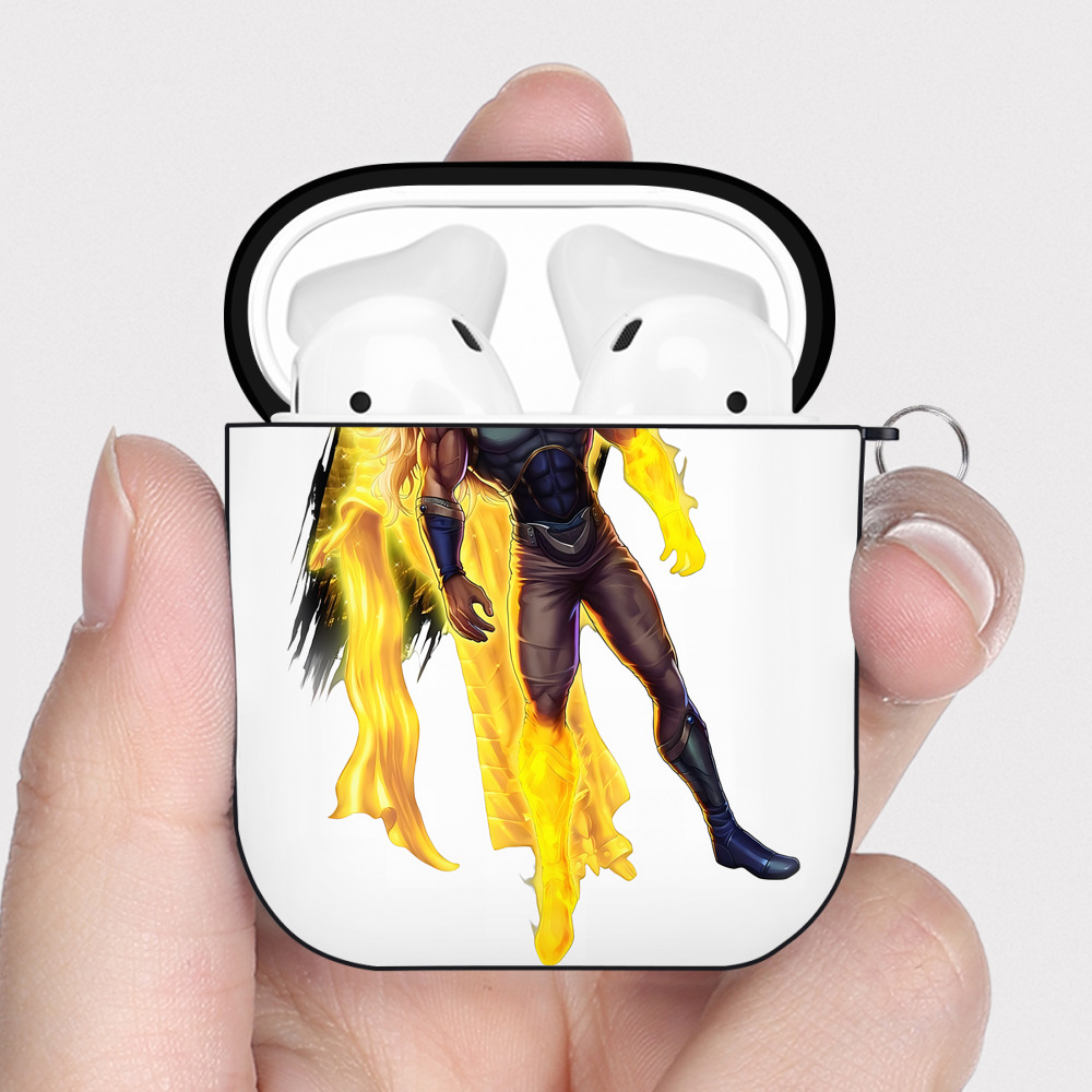 （画像用） 北斗の拳 Fist of the North Star AirPods 第2世代保護ケース ハードシェル ブラック 耐衝撃・防指紋・カラビナ付き