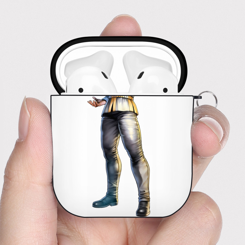 （画像用） 北斗の拳 Fist of the North Star AirPods 第2世代保護ケース ハードシェル ブラック 耐衝撃・防指紋・カラビナ付き