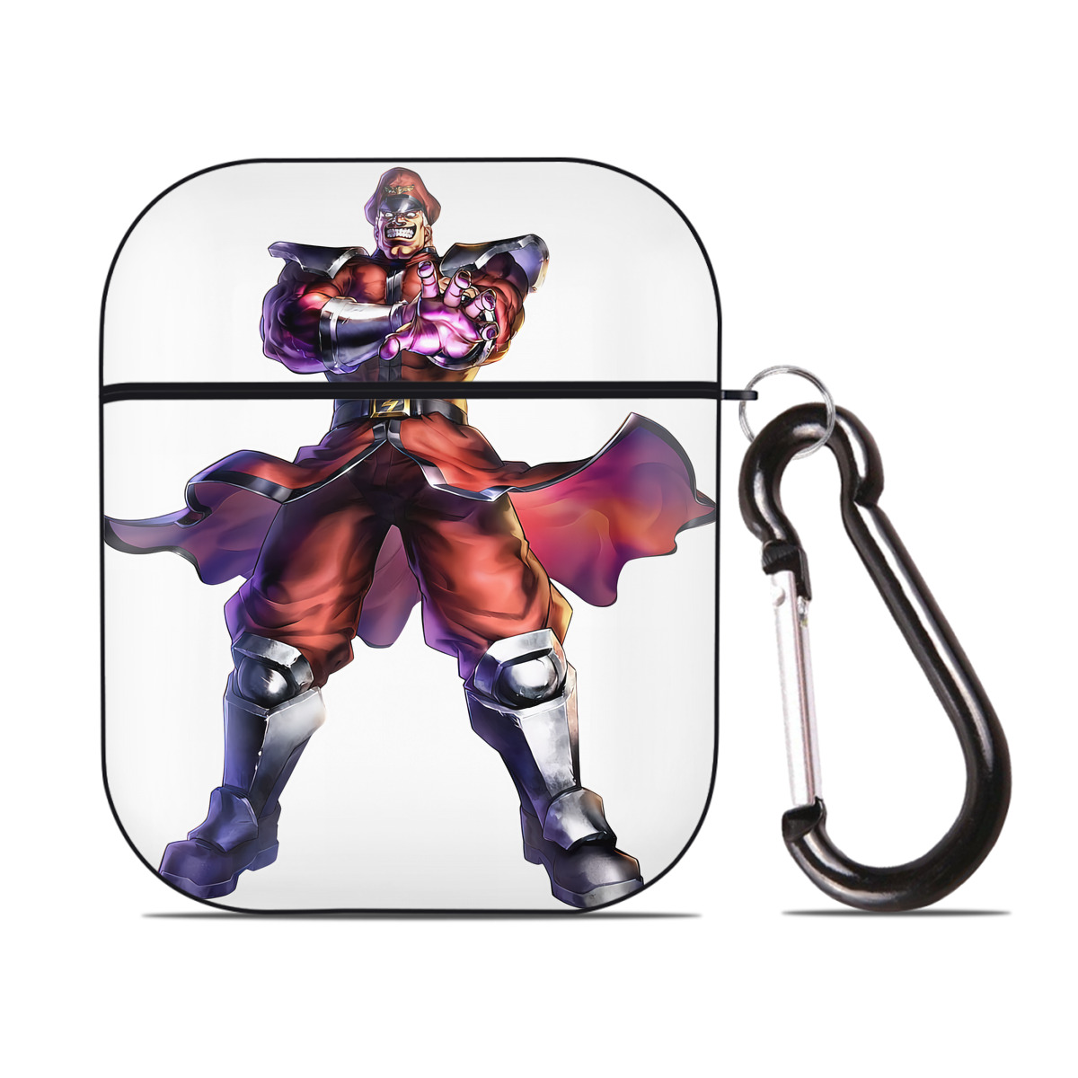（画像用） 北斗の拳 Fist of the North Star AirPods 第2世代保護ケース ハードシェル ブラック 耐衝撃・防指紋・カラビナ付き