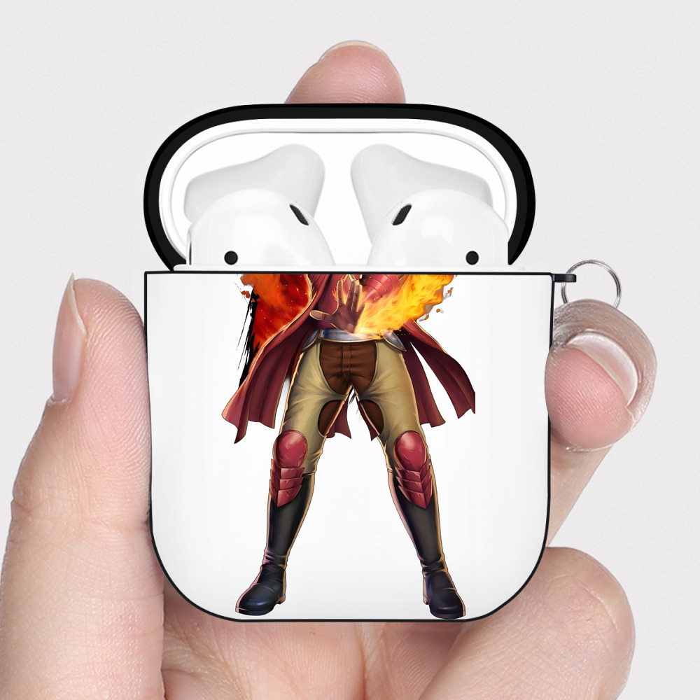 （画像用） 北斗の拳 Fist of the North Star AirPods 第2世代保護ケース ハードシェル ブラック 耐衝撃・防指紋・カラビナ付き