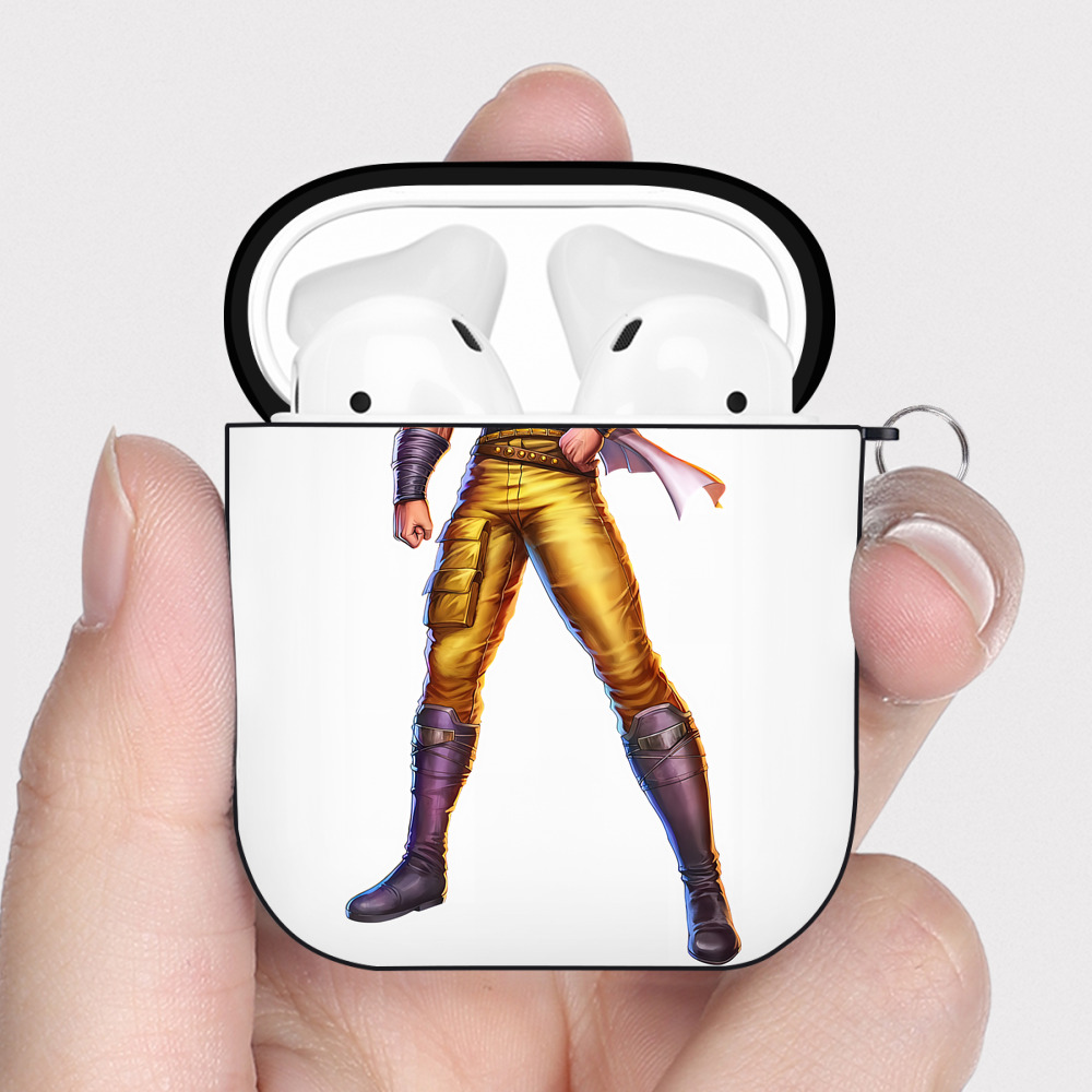 （画像用） 北斗の拳 Fist of the North Star AirPods 第2世代保護ケース ハードシェル ブラック 耐衝撃・防指紋・カラビナ付き