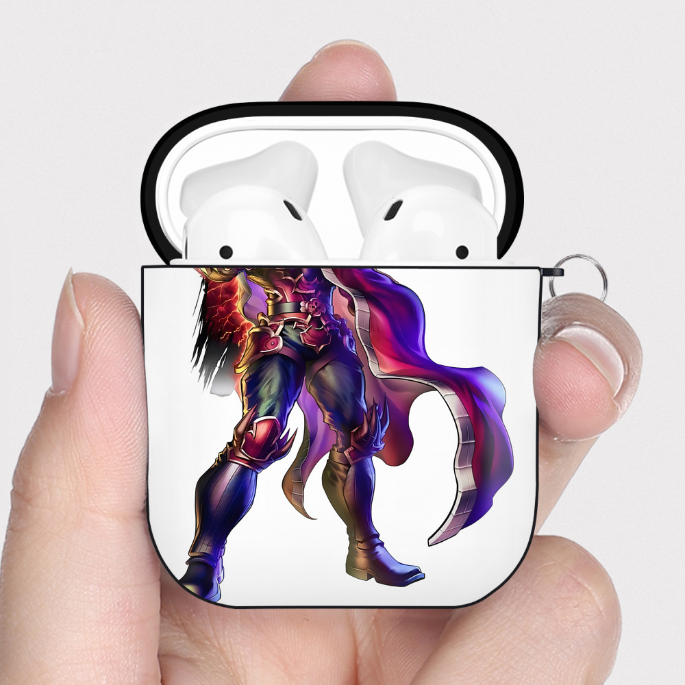（画像用） 北斗の拳 Fist of the North Star AirPods 第2世代保護ケース ハードシェル ブラック 耐衝撃・防指紋・カラビナ付き