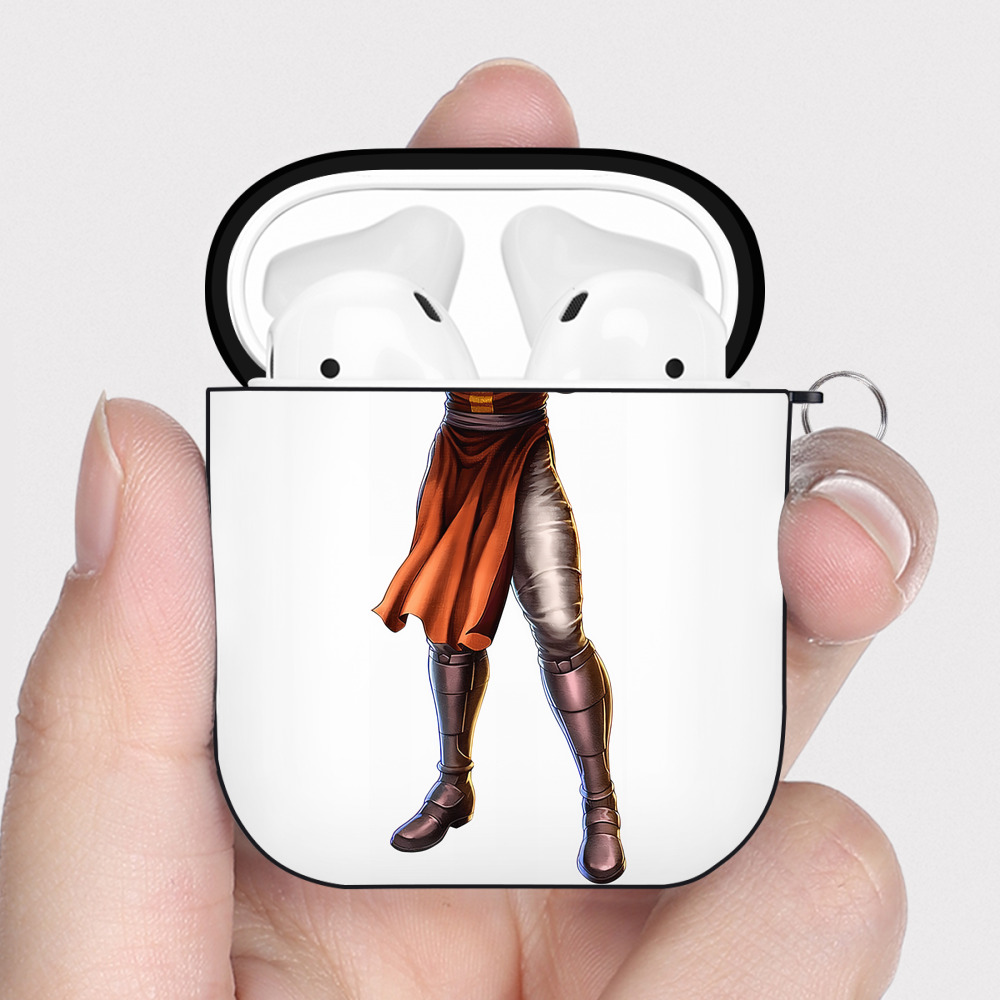 （画像用） 北斗の拳 Fist of the North Star AirPods 第2世代保護ケース ハードシェル ブラック 耐衝撃・防指紋・カラビナ付き