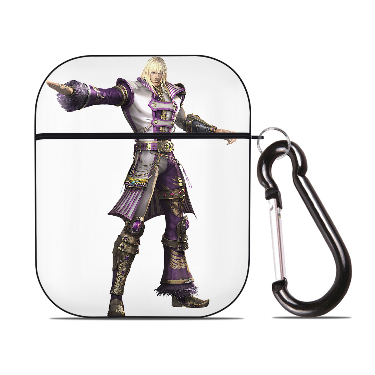 （画像用） 北斗の拳 Fist of the North Star AirPods 第2世代保護ケース ハードシェル ブラック 耐衝撃・防指紋・カラビナ付き
