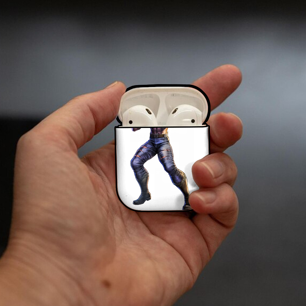 北斗の拳 Fist of the North Star AirPods 第2世代保護ケース ハードシェル ブラック 耐衝撃・防指紋・カラビナ付き