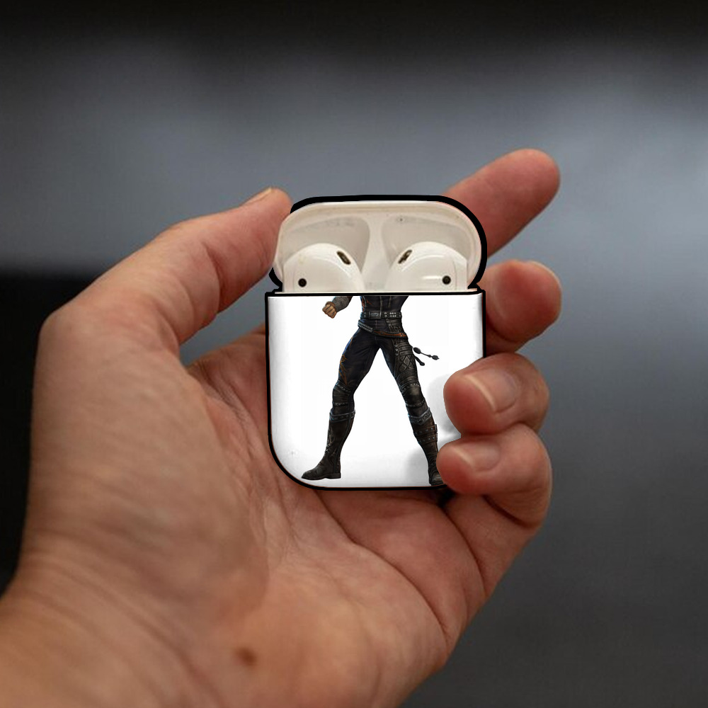 北斗の拳 Fist of the North Star AirPods 第2世代保護ケース ハードシェル ブラック 耐衝撃・防指紋・カラビナ付き