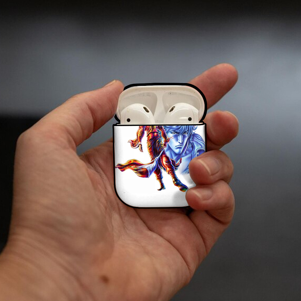 北斗の拳 Fist of the North Star AirPods 第2世代保護ケース ハードシェル ブラック 耐衝撃・防指紋・カラビナ付き