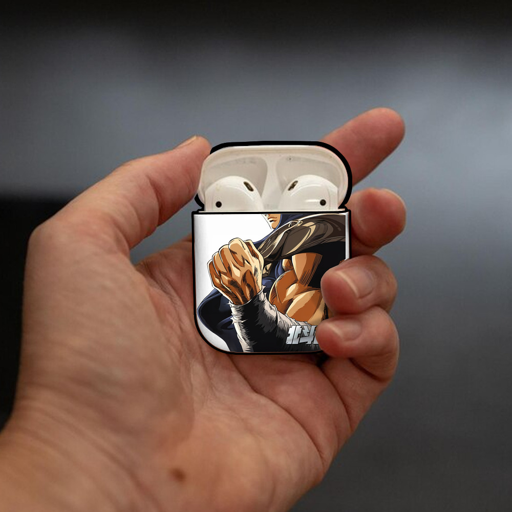 北斗の拳 Fist of the North Star AirPods 第2世代保護ケース ハードシェル ブラック 耐衝撃・防指紋・カラビナ付き