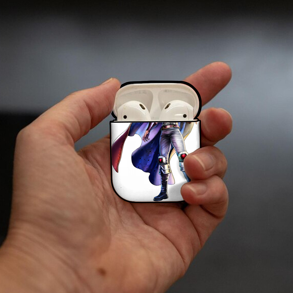 北斗の拳 Fist of the North Star AirPods 第2世代保護ケース ハードシェル ブラック 耐衝撃・防指紋・カラビナ付き