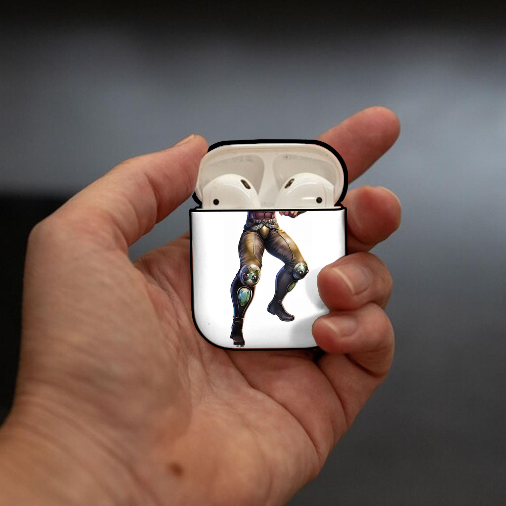 北斗の拳 Fist of the North Star AirPods 第2世代保護ケース ハードシェル ブラック 耐衝撃・防指紋・カラビナ付き
