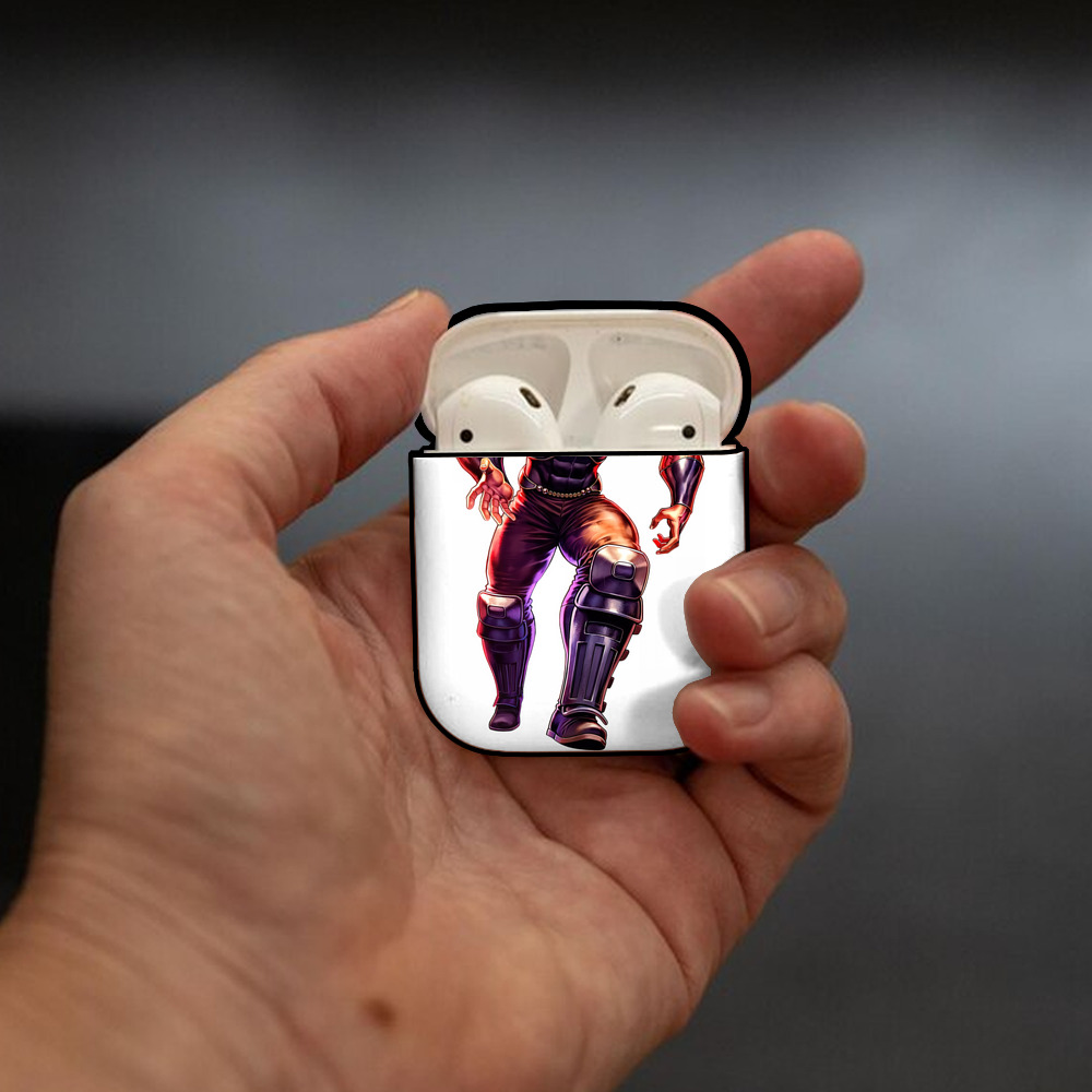 北斗の拳 Fist of the North Star AirPods 第2世代保護ケース ハードシェル ブラック 耐衝撃・防指紋・カラビナ付き