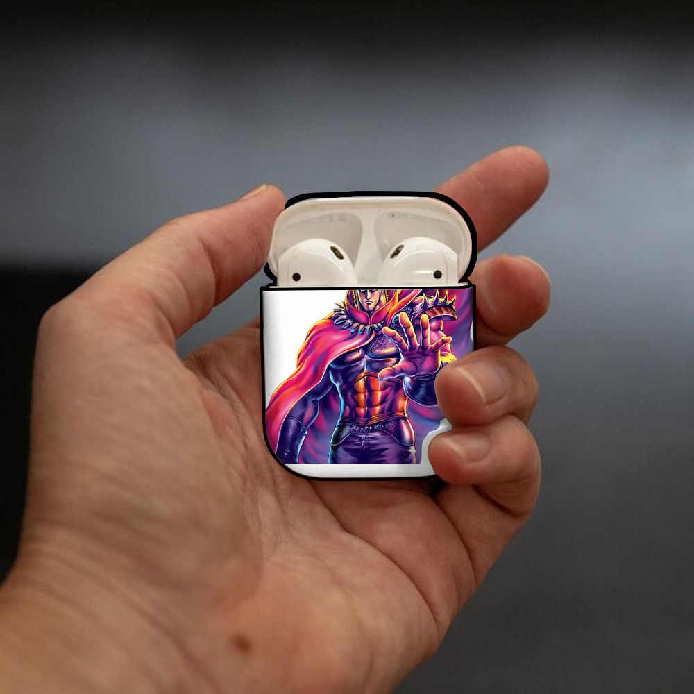 北斗の拳 Fist of the North Star AirPods 第2世代保護ケース ハードシェル ブラック 耐衝撃・防指紋・カラビナ付き